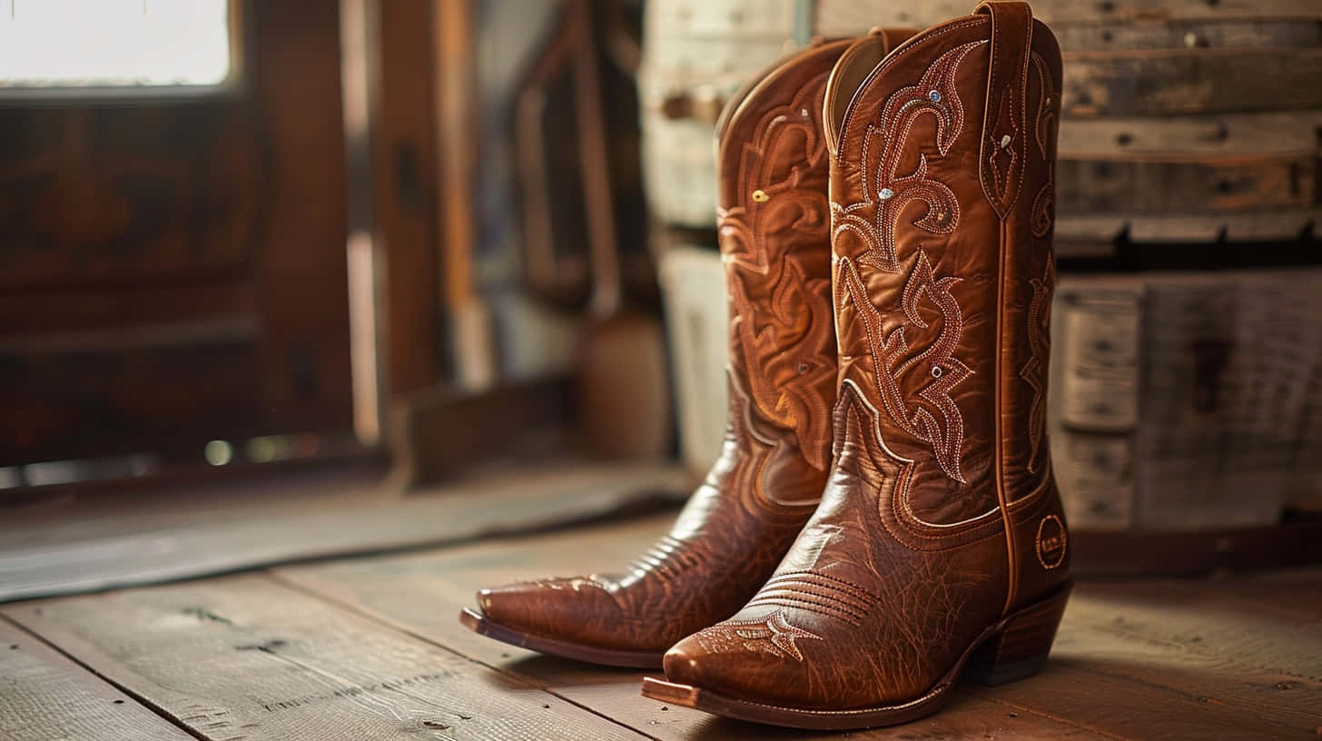 Ariat, western cowboy boots, brown leather, HD Desktop Wallpaper