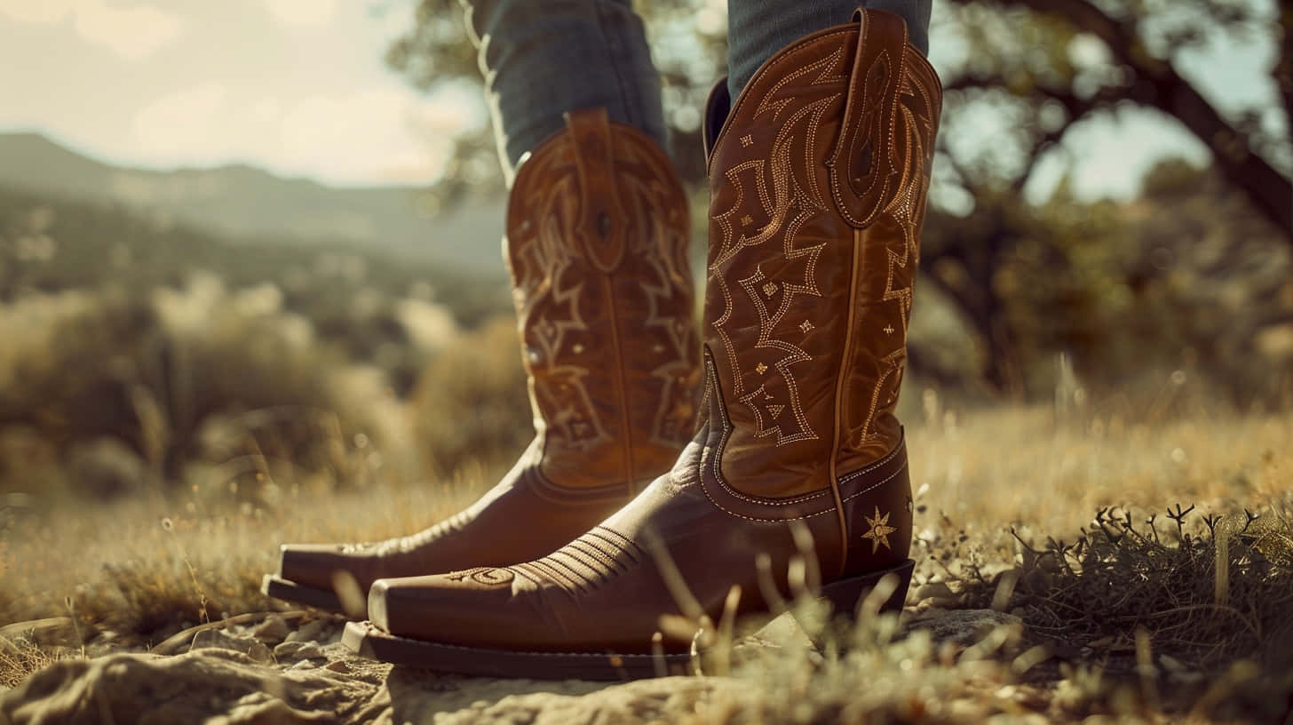 Ariat, western boots, brown leather, HD Desktop Wallpaper
