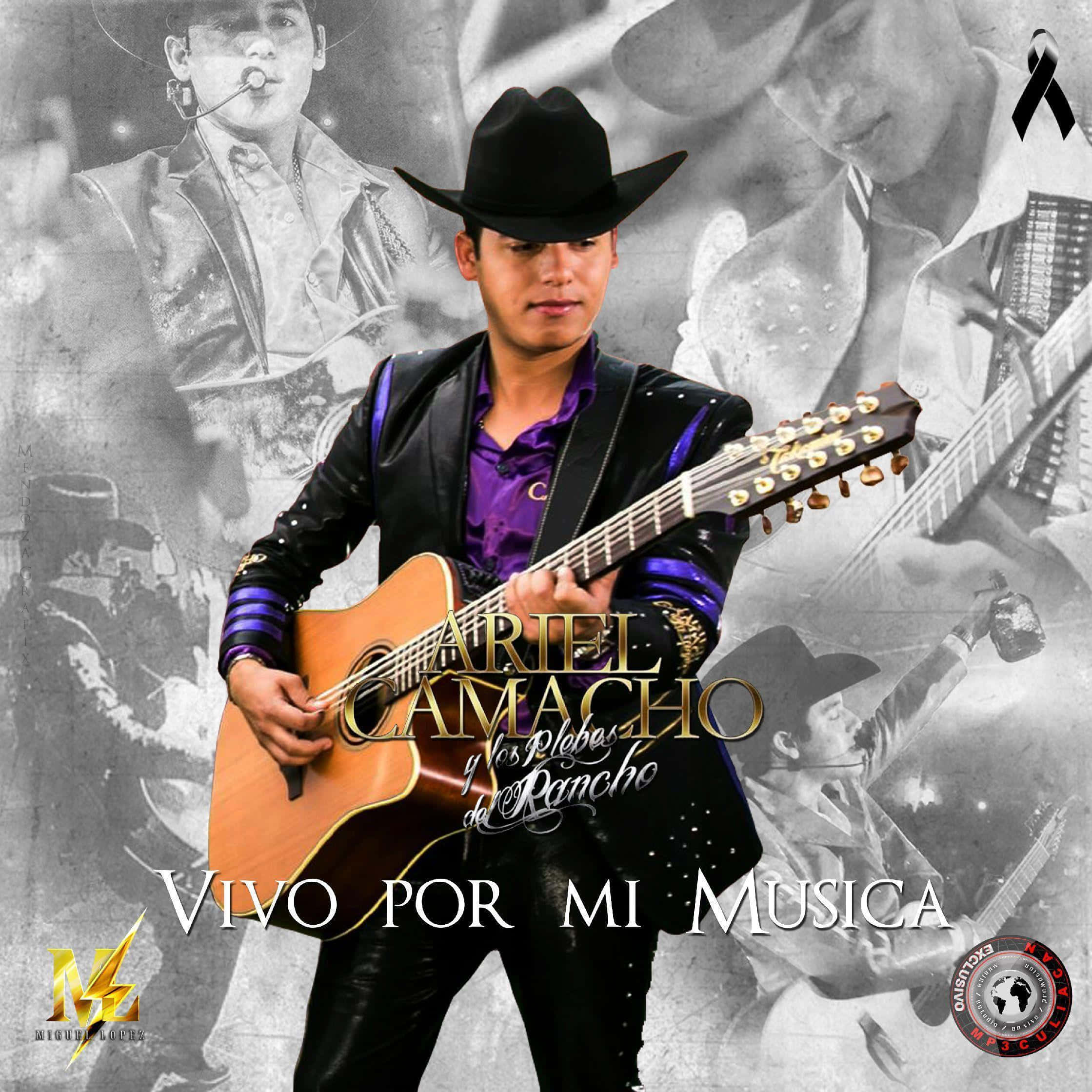 Ariel Camacho, black cowboy hat, purple shirt, Full HD Desktop Wallpaper