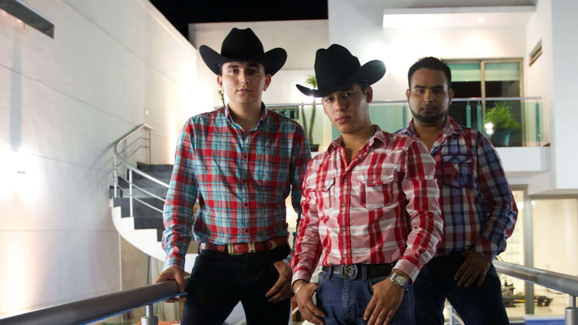 Ariel Camacho, cowboy hats, plaid shirts, Full HD Desktop Wallpaper