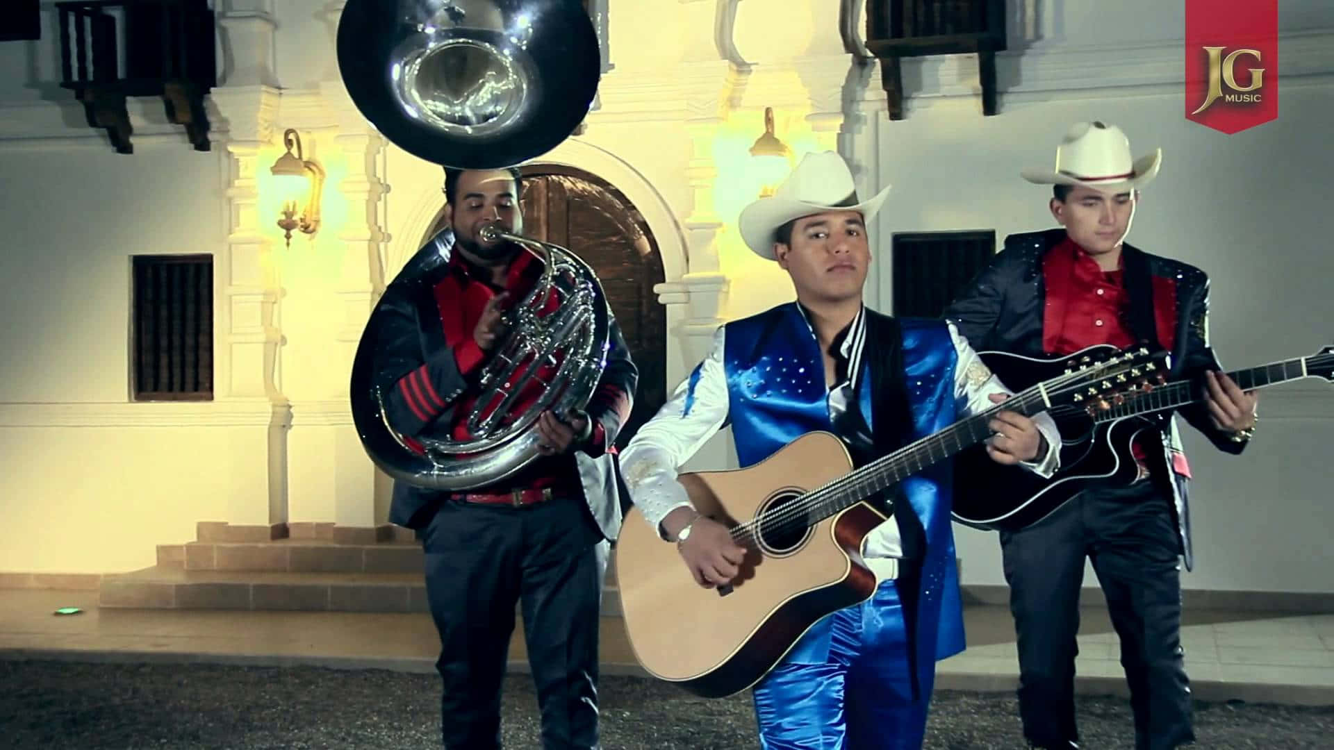 Ariel Camacho, cowboy hats, brass tuba, Full HD Desktop Wallpaper