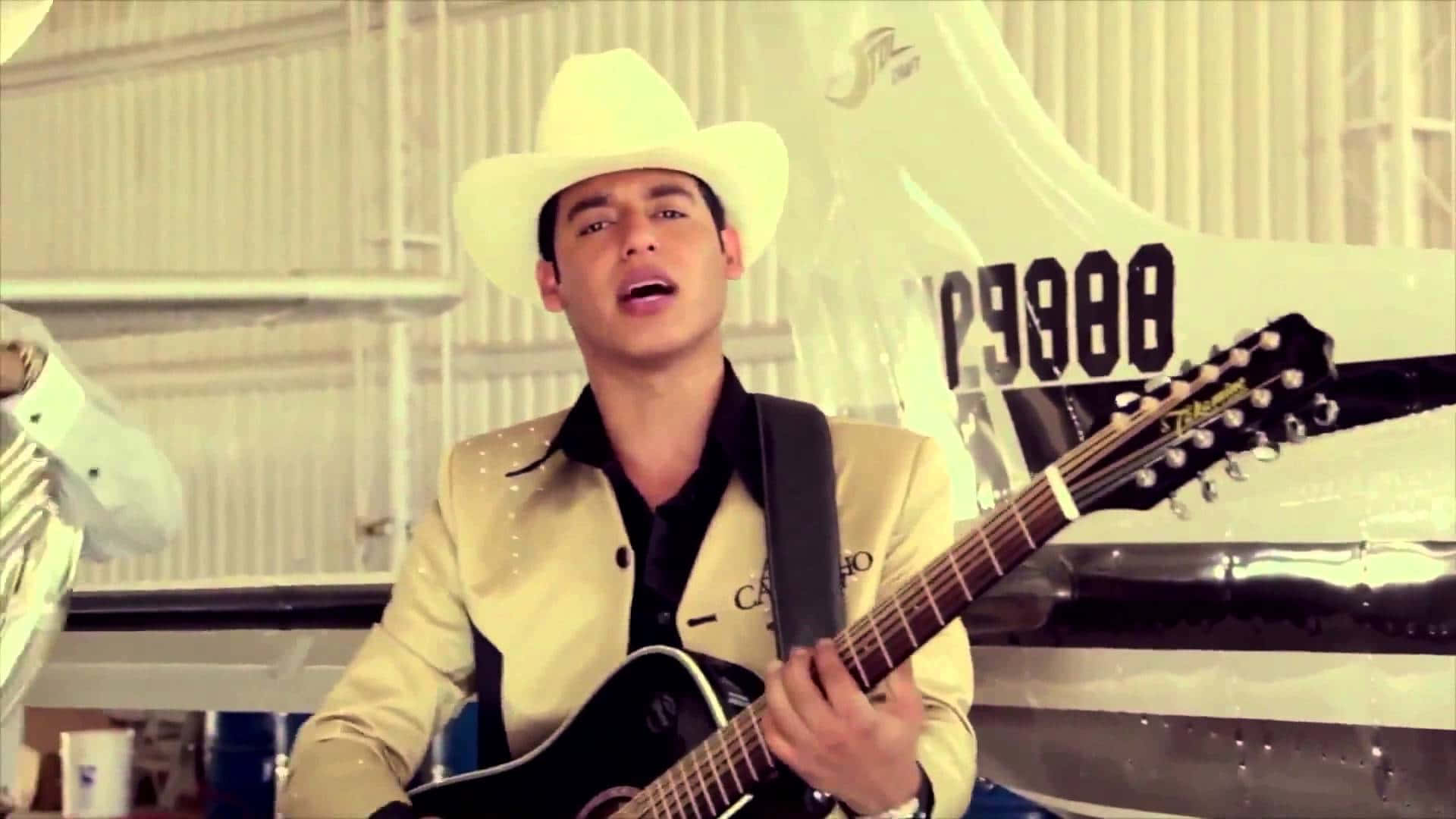 Ariel Camacho, cowboy hat, guitar, Full HD Desktop Wallpaper