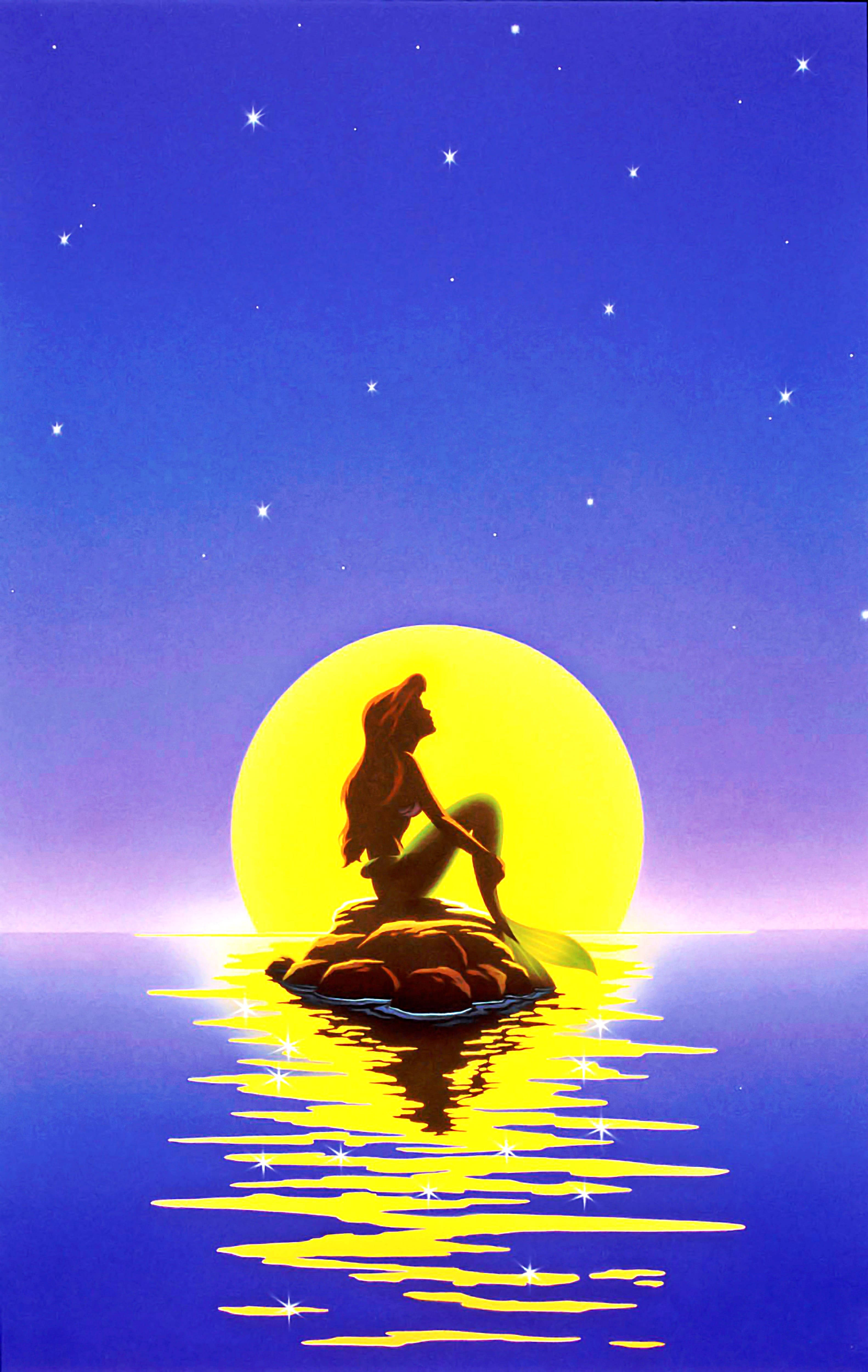 Ariel, sunset, glowing water, 4K Phone Wallpaper