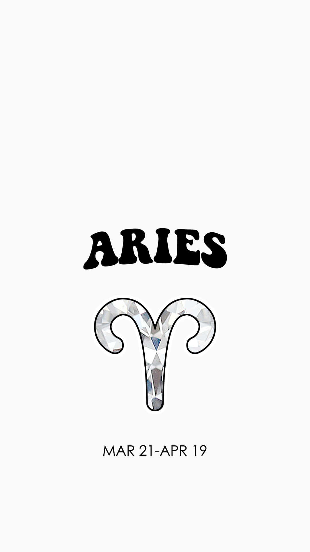 Aries iPhone, crystal-embellished ram symbol, zodiac sign, Full HD Phone Wallpaper
