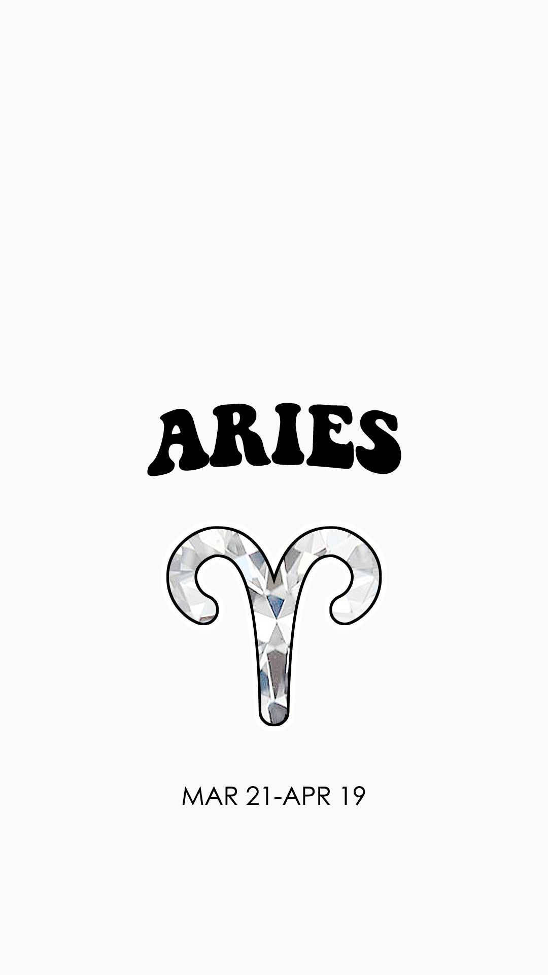Aries, diamond-encrusted ram symbol, zodiac sign, Full HD Phone Wallpaper