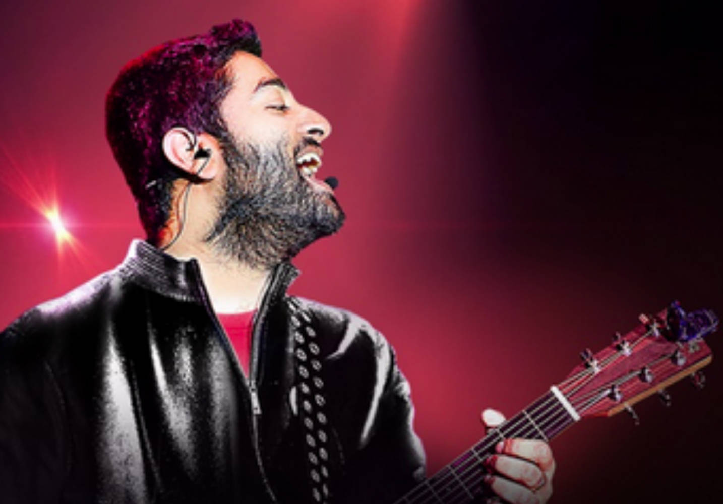 Arijit Singh, purple hair, red stage lights, HD Desktop Wallpaper
