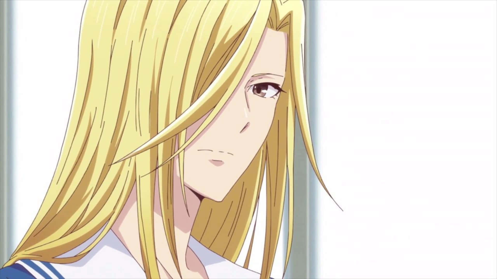 Arisa Uotani, long blonde hair, calm expression, Full HD Desktop Wallpaper