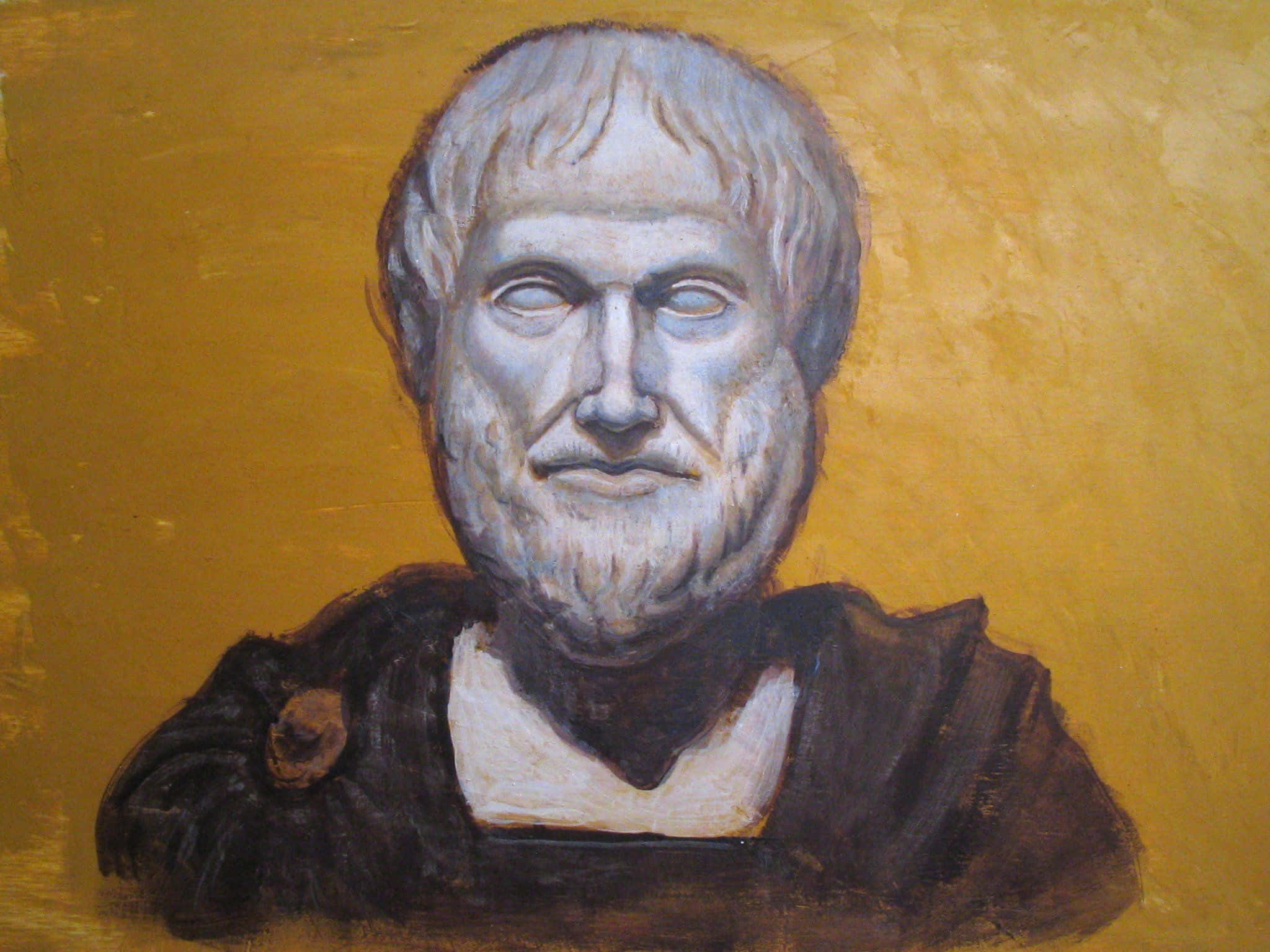 Aristotle, ancient bearded man, closed eyes, Full HD Desktop Wallpaper