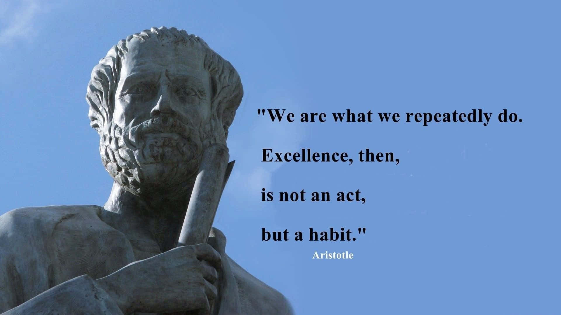 Aristotle, stone statue, scroll, Full HD Desktop Wallpaper
