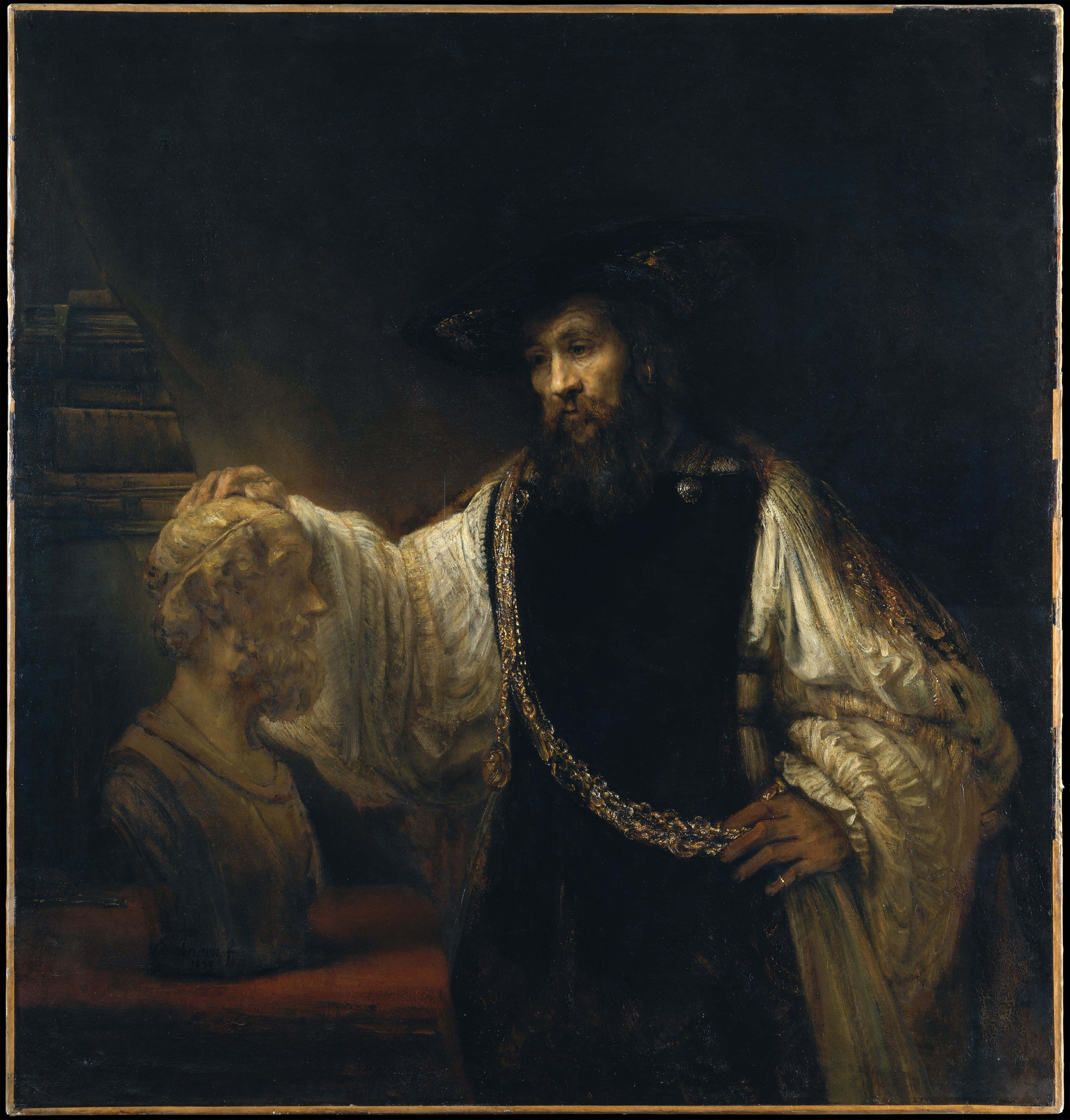 Aristotle, dark robes, hat, 4K Phone Wallpaper