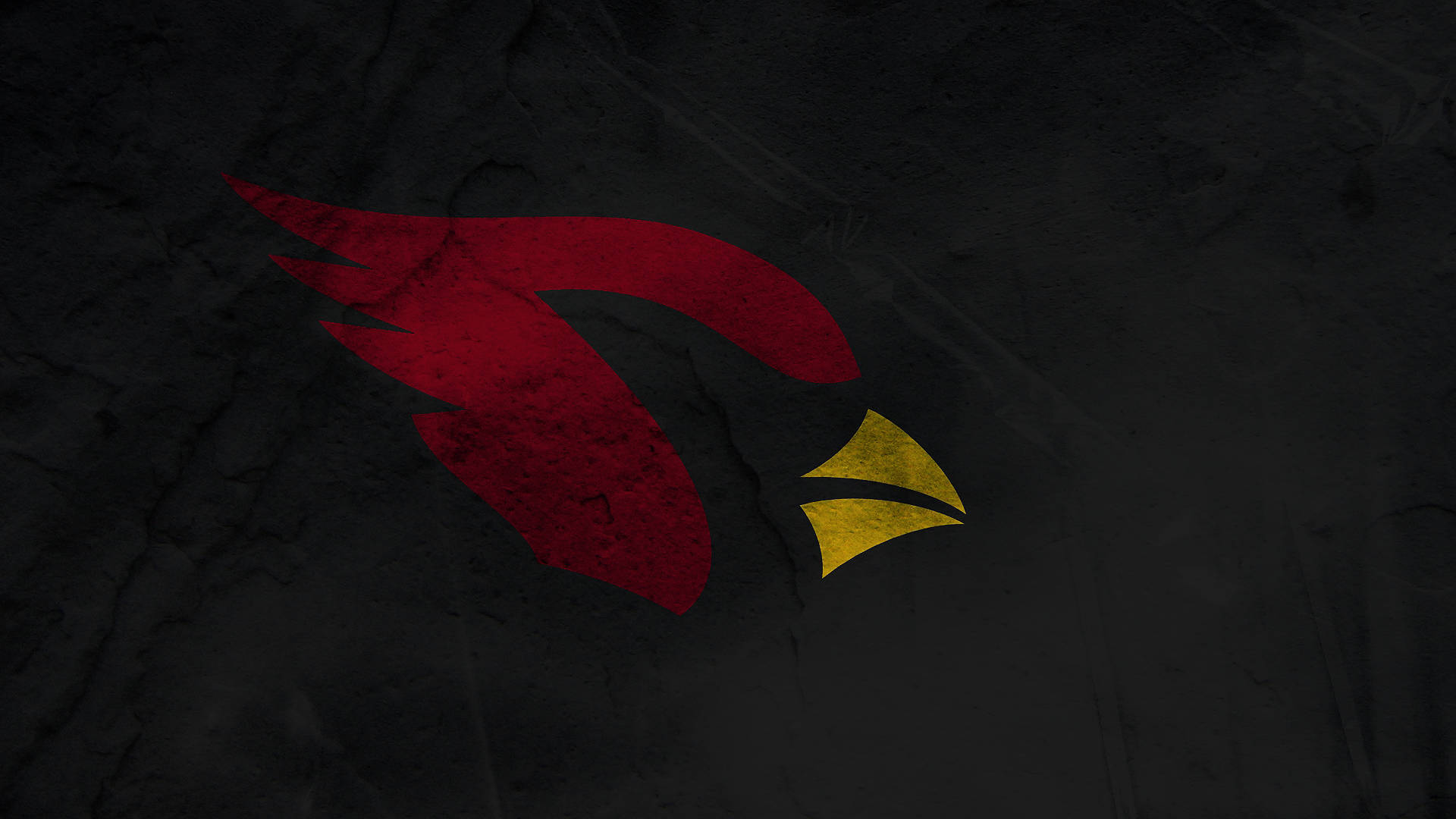Arizona Cardinals, red bird logo, weathered texture, Full HD Desktop Wallpaper