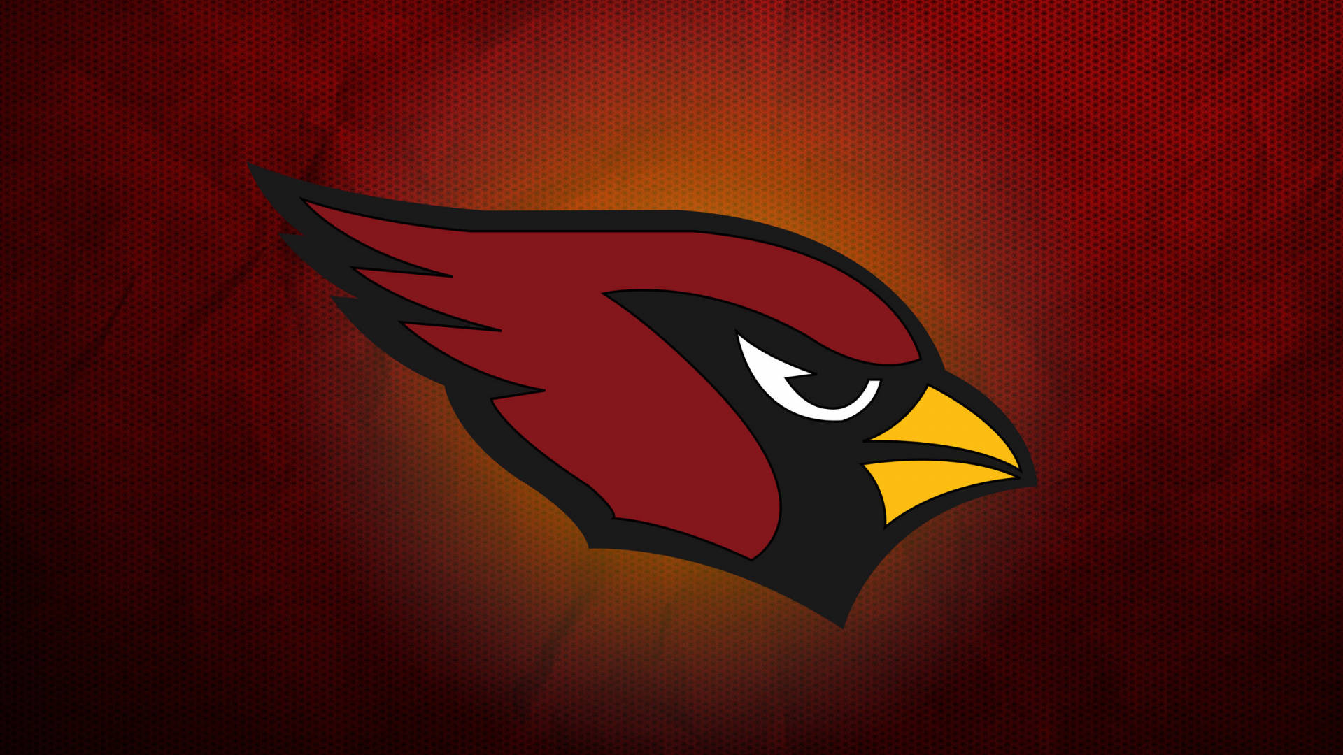 Arizona Cardinals, red cardinal logo, yellow beak, Full HD Desktop Wallpaper