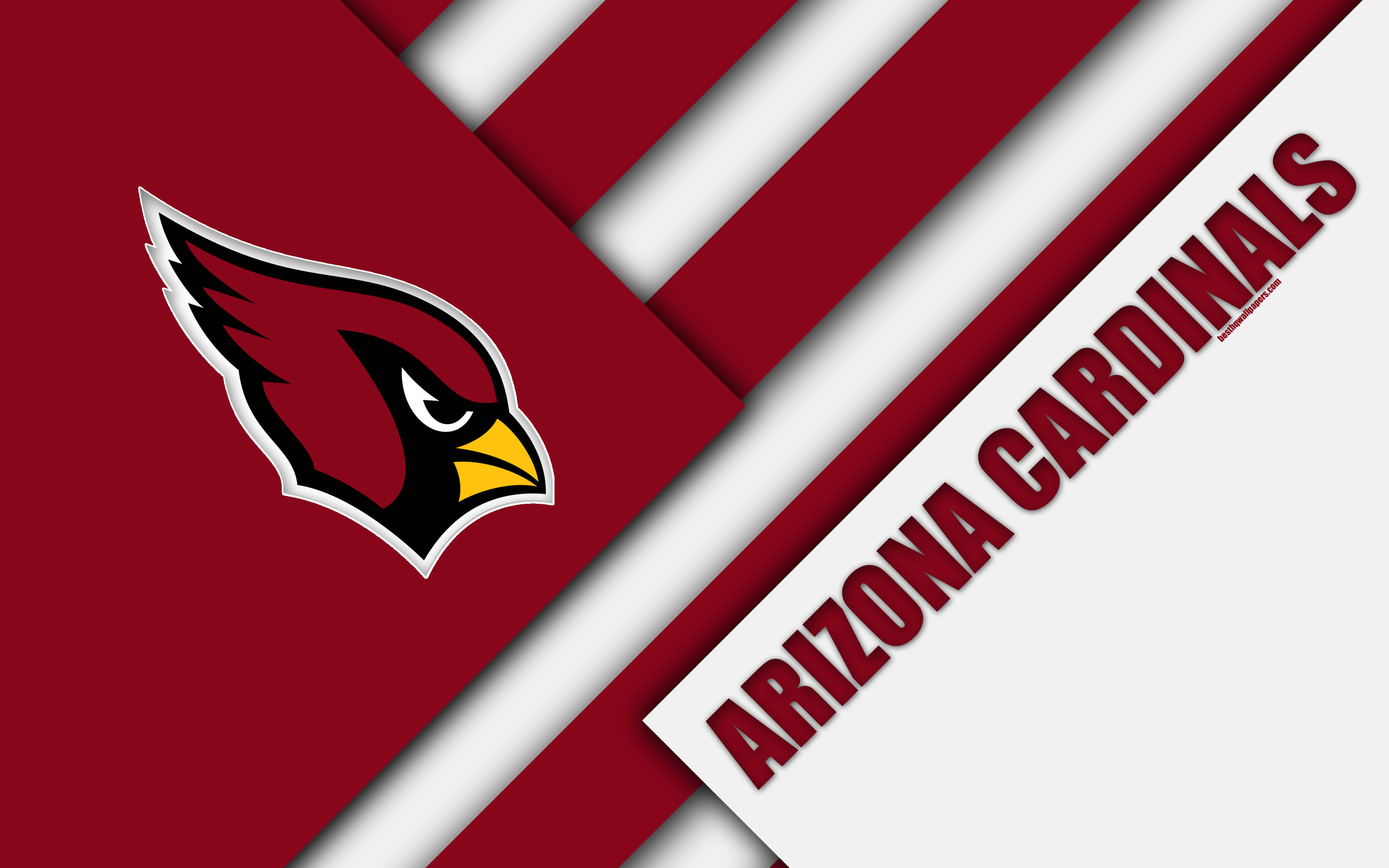 Arizona Cardinals, red, white, 4K Desktop Wallpaper