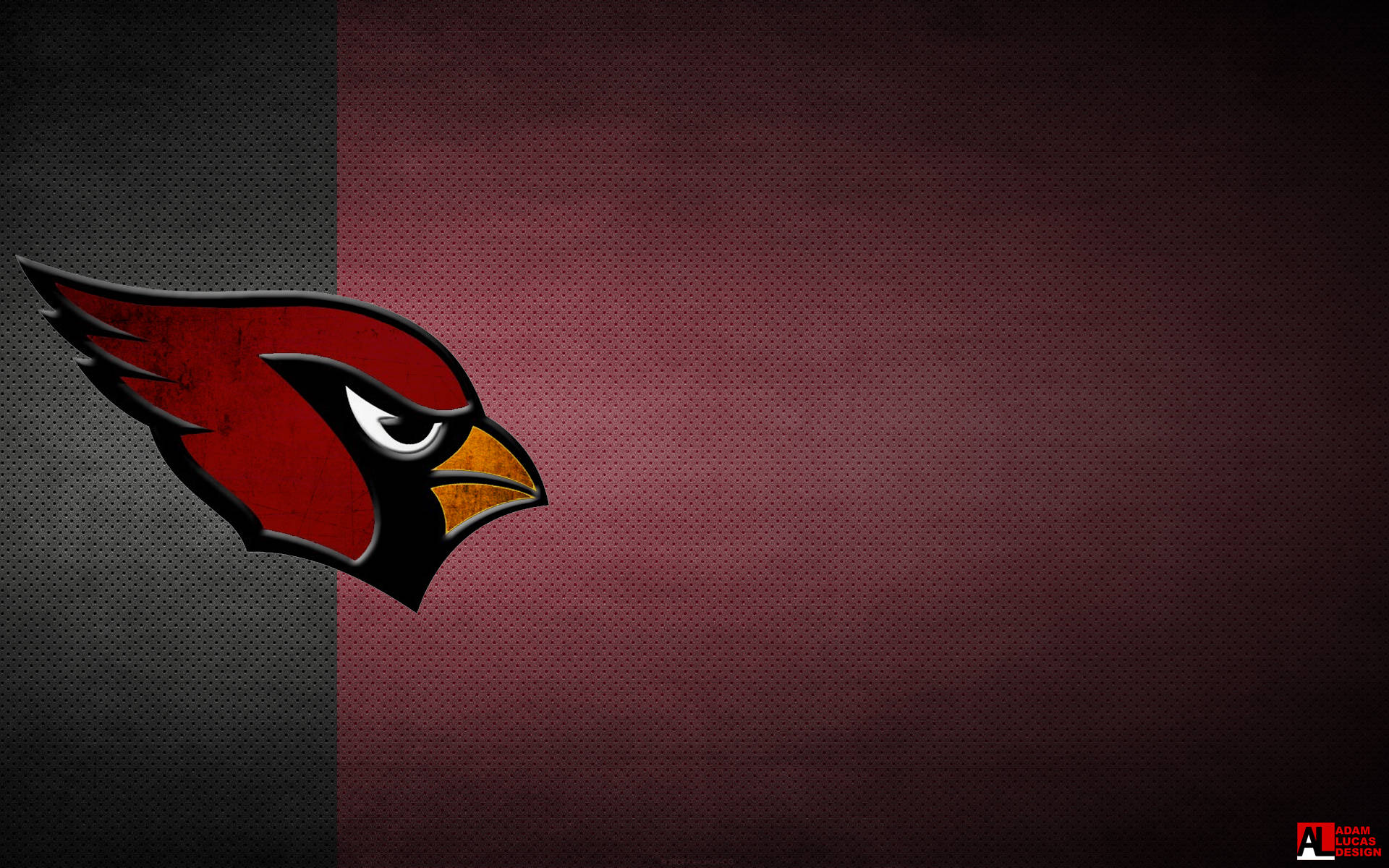 Arizona Cardinals, dark logo, red cardinal logo, Full HD Desktop Wallpaper