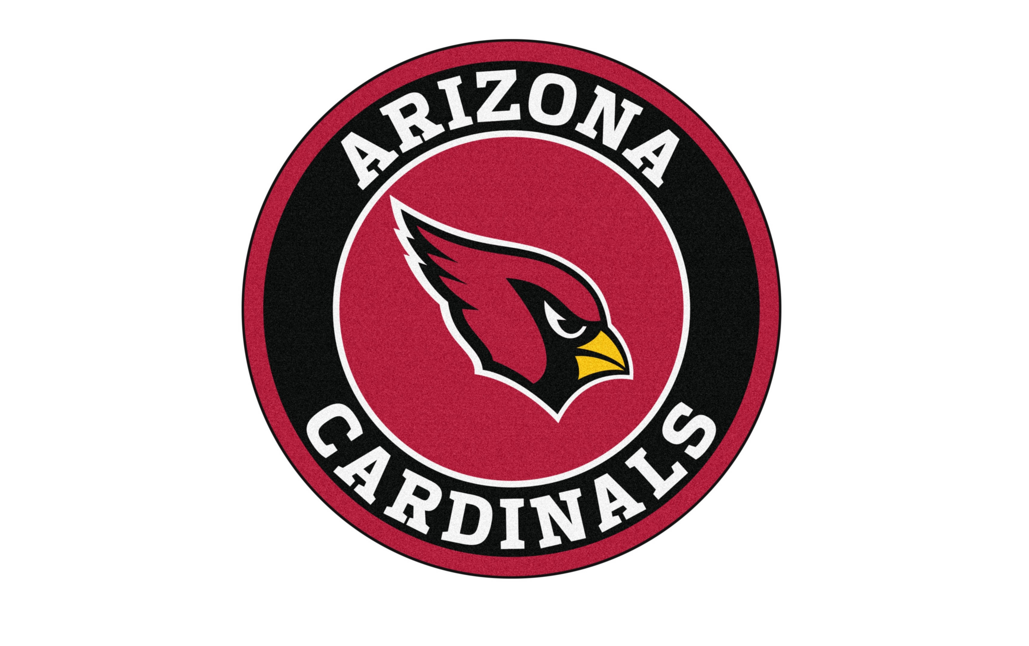 Arizona Cardinals, round logo, red cardinal head, 2K Desktop Wallpaper