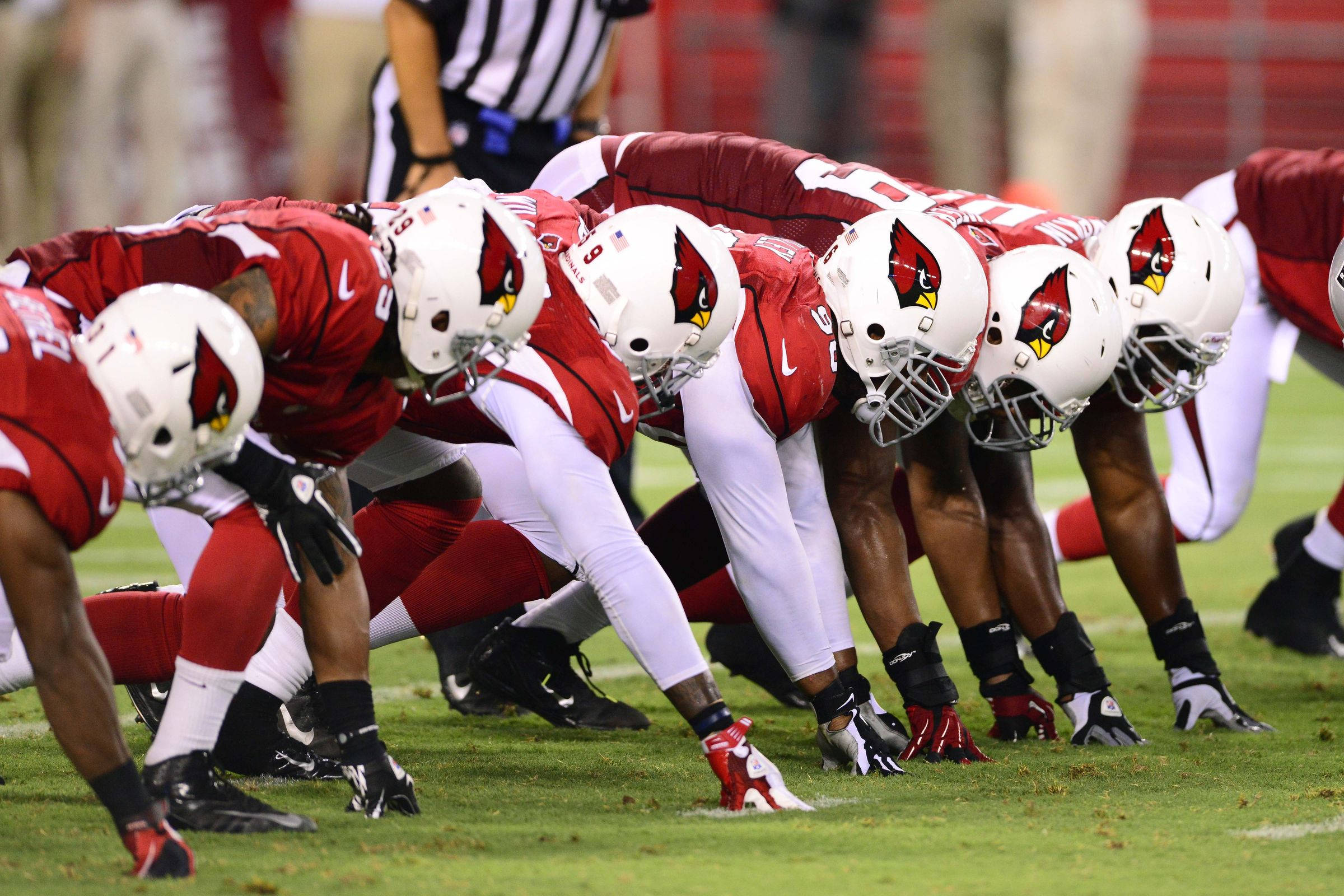 Arizona Cardinals, red uniforms, green field, Full HD Desktop Wallpaper