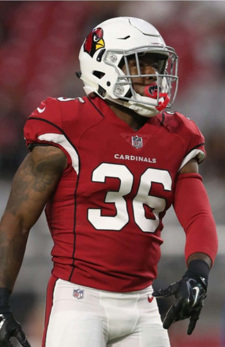 Arizona Cardinals, red Cardinals jersey, number 36, SD Phone Wallpaper