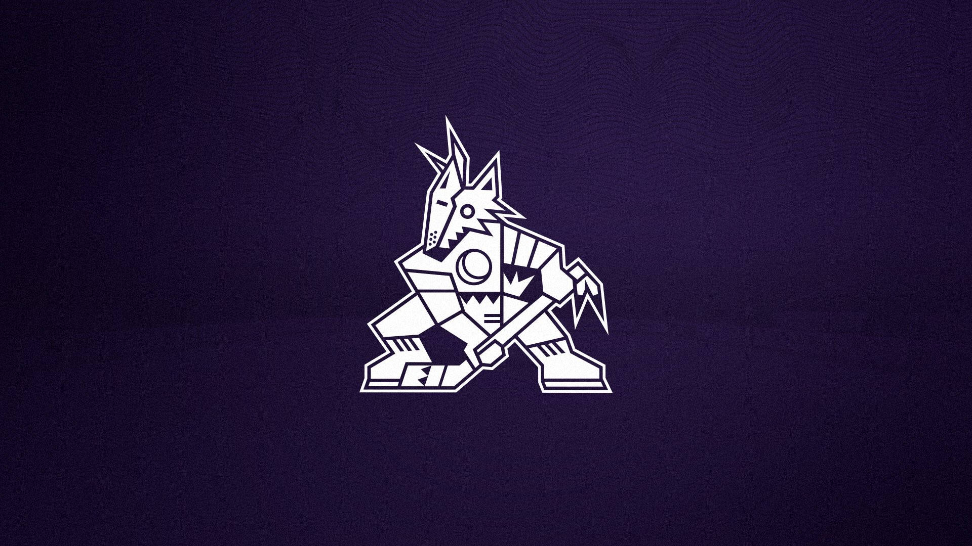Arizona Coyotes, old logo, dark purple, Full HD Desktop Wallpaper