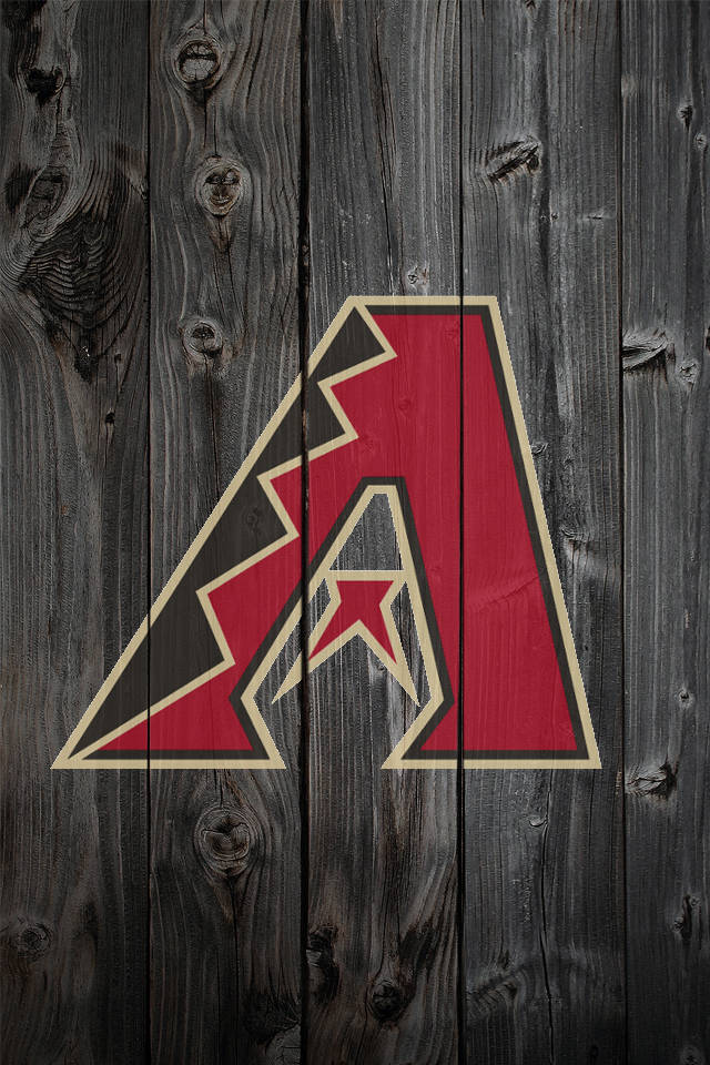 Arizona Diamondbacks, red and black logo, beige trim, SD Phone Wallpaper