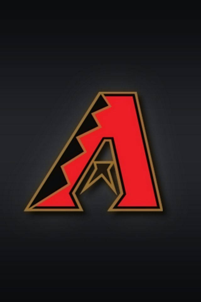 Arizona Diamondbacks, red and gold, stylized letter A logo, SD Phone Wallpaper