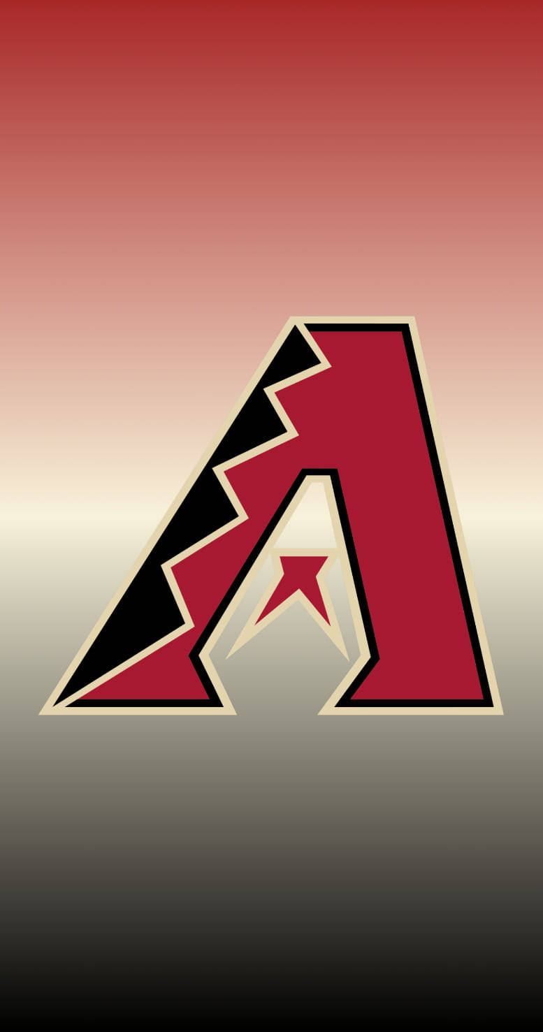 Arizona Diamondbacks, gradient red and black, stylized 'A' logo, HD Phone Wallpaper