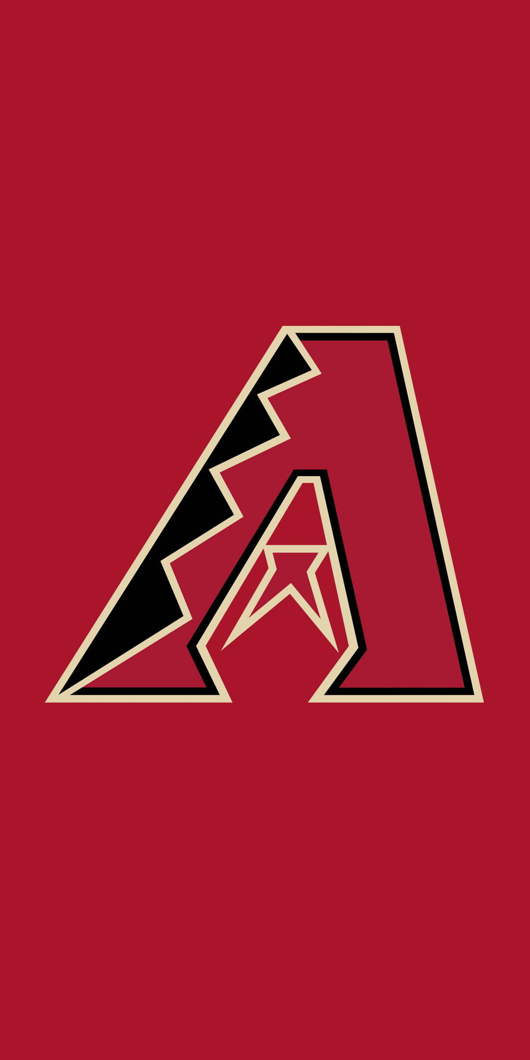 Arizona Diamondbacks, red portrait, black and gold, Full HD Phone Wallpaper