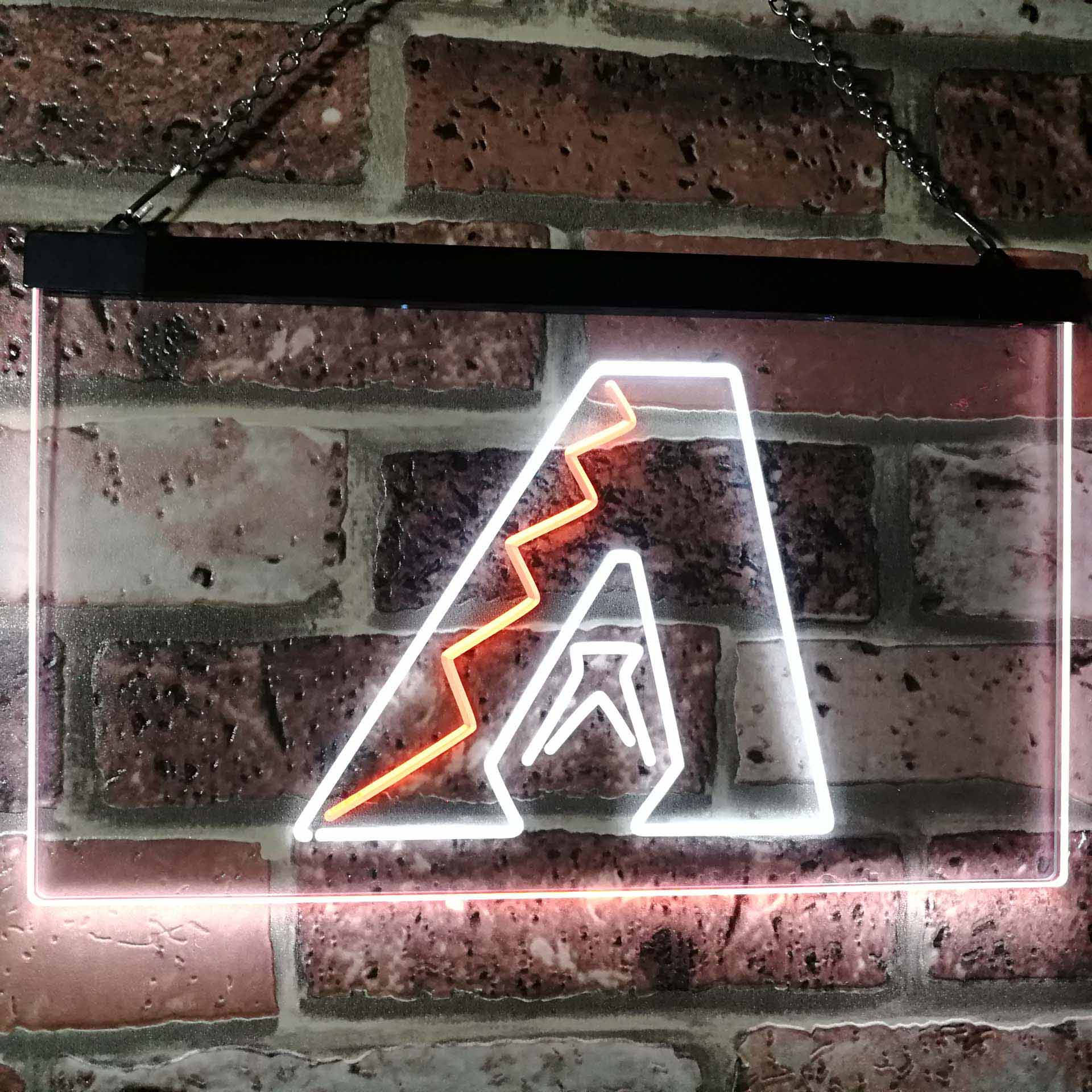 Arizona Diamondbacks, glowing neon, logo sign, Full HD Desktop Wallpaper