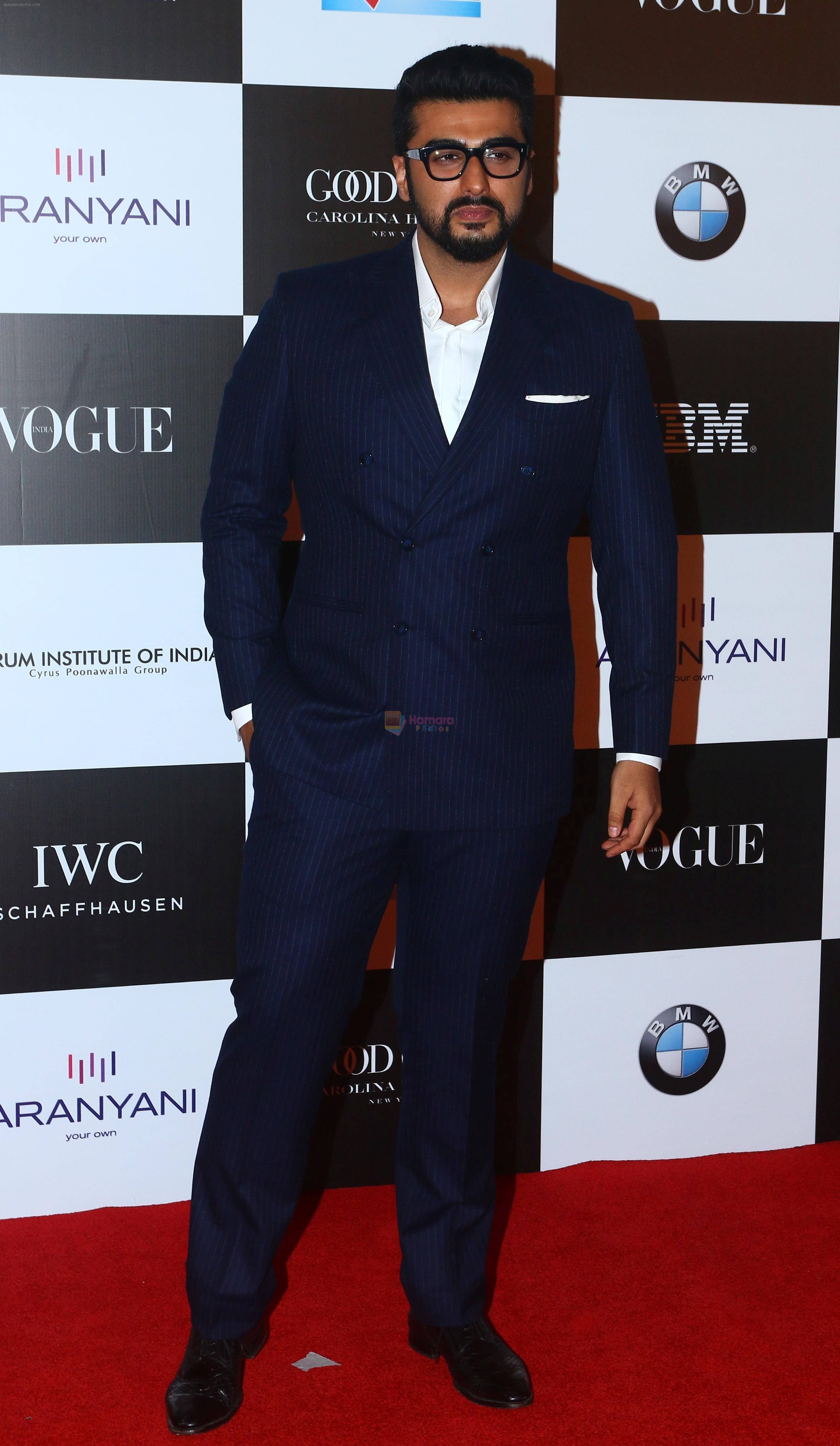 Arjun Kapoor, red carpet, navy pinstripe suit, 4K Phone Wallpaper