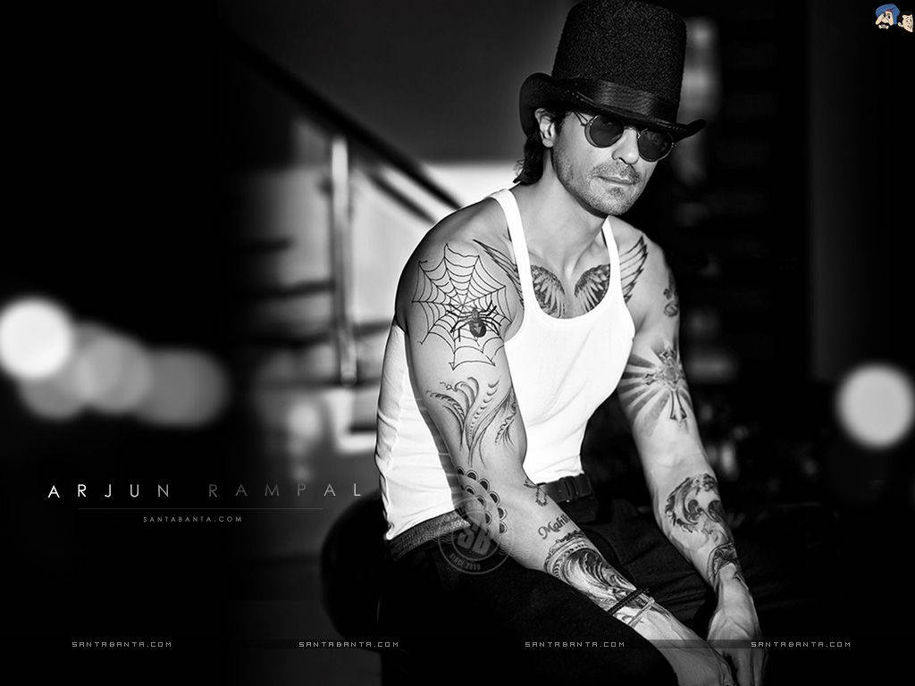 Arjun Rampal, black suit, top hat, SD Desktop Wallpaper