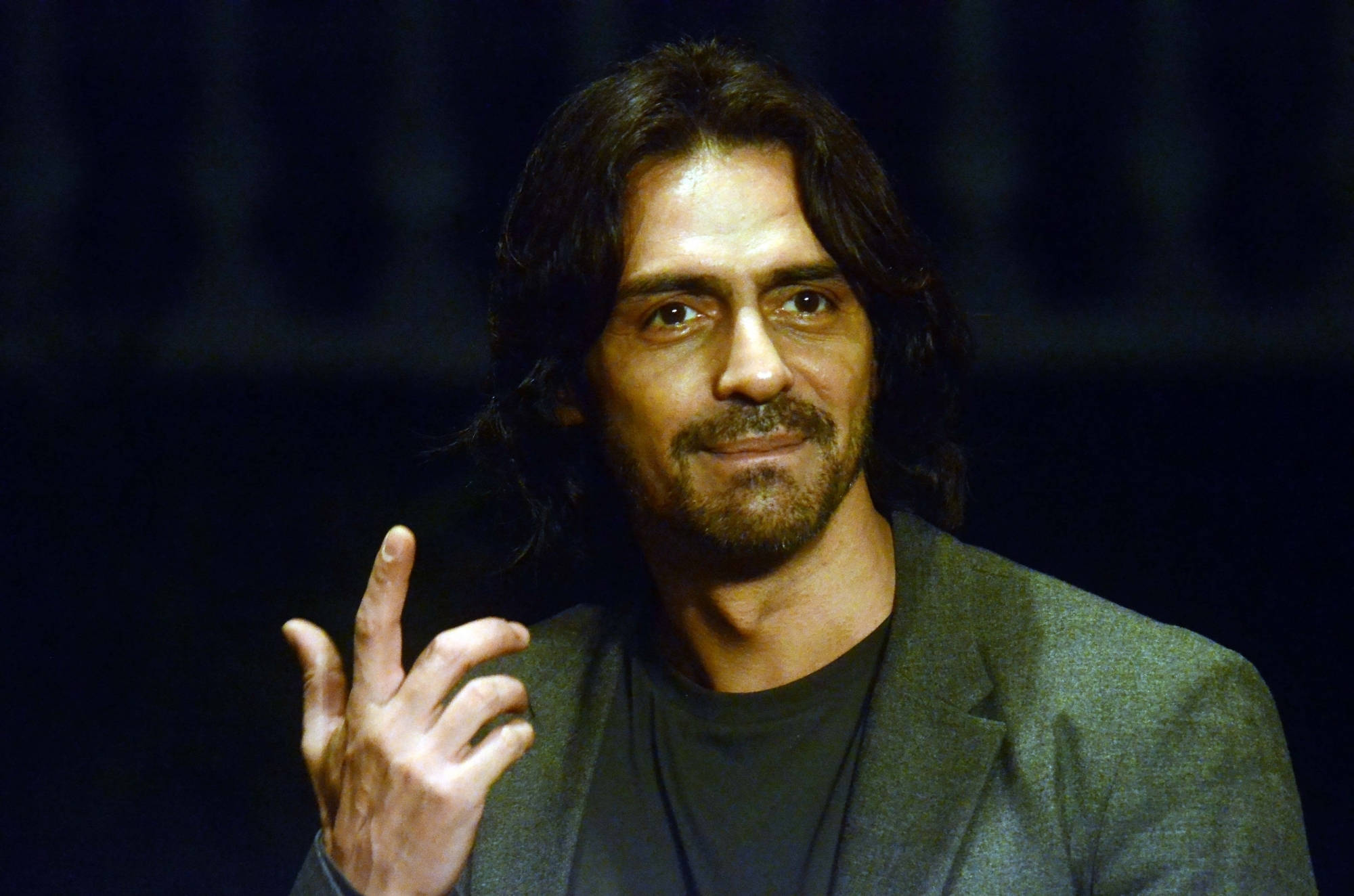 Arjun Rampal, gray blazer, black shirt, Full HD Desktop Wallpaper