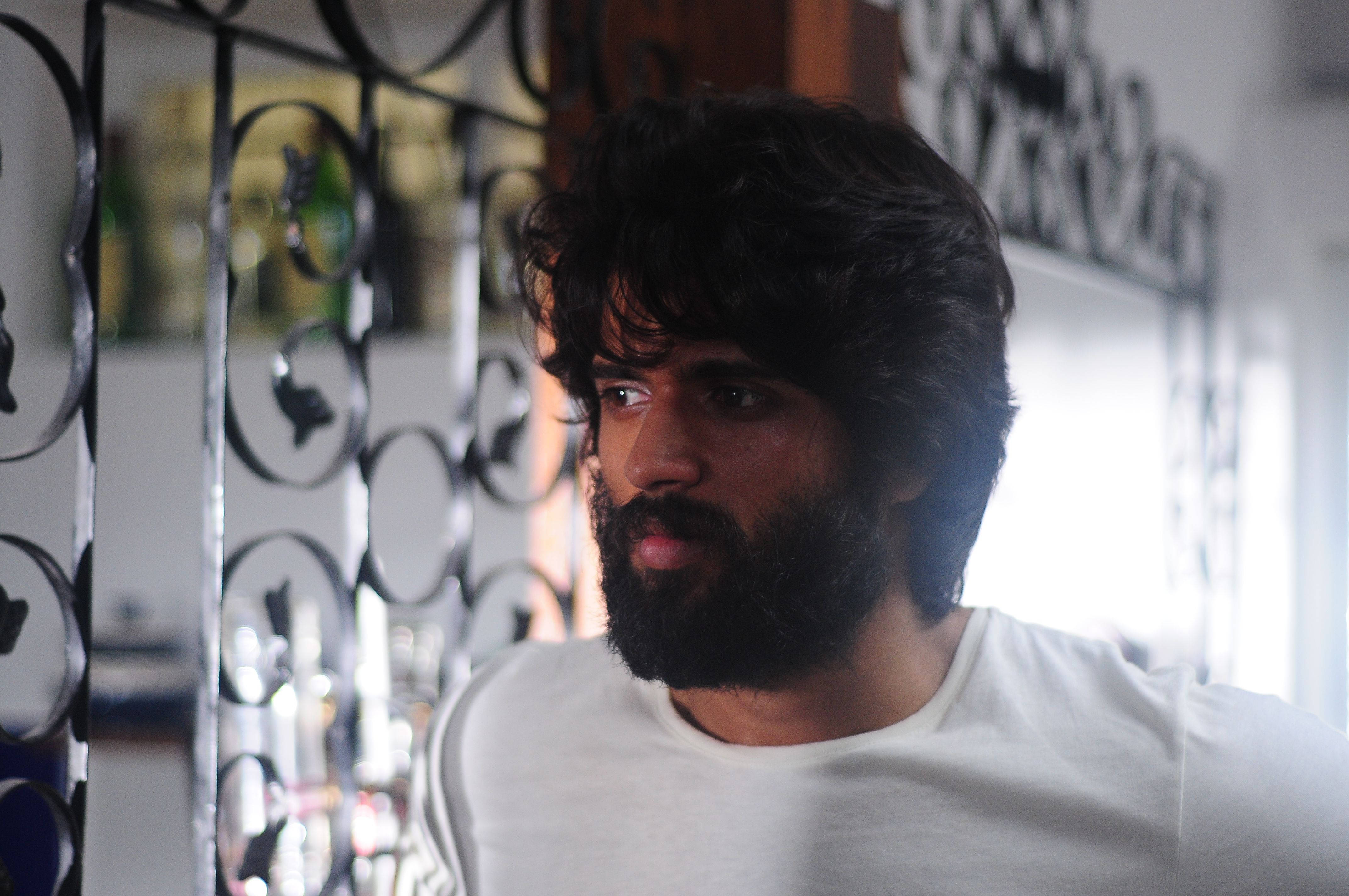 Arjun Reddy, dark curly hair, beard, 4K Desktop Wallpaper