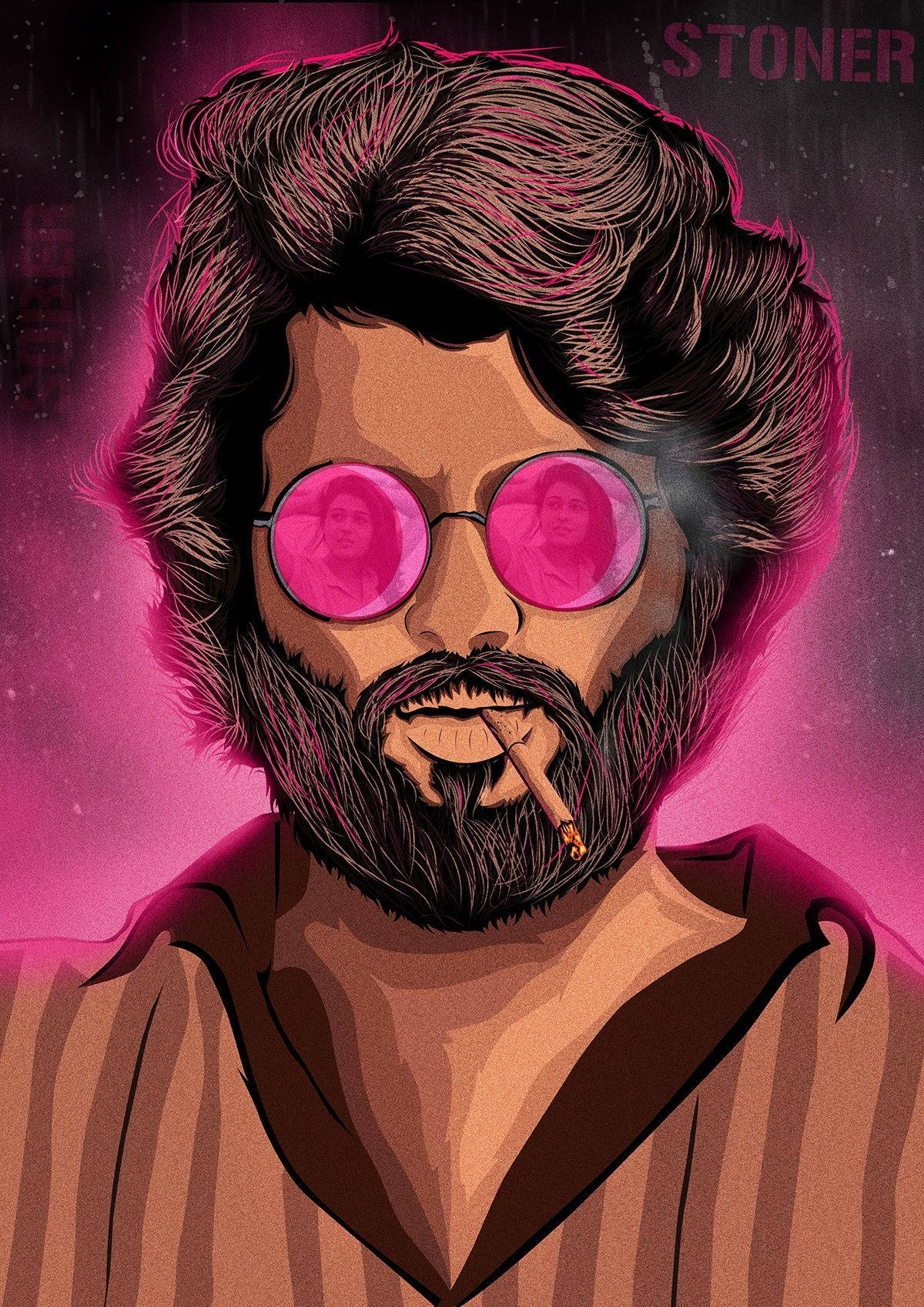 Arjun Reddy, pink sunglasses, cigarette, HD Phone Wallpaper