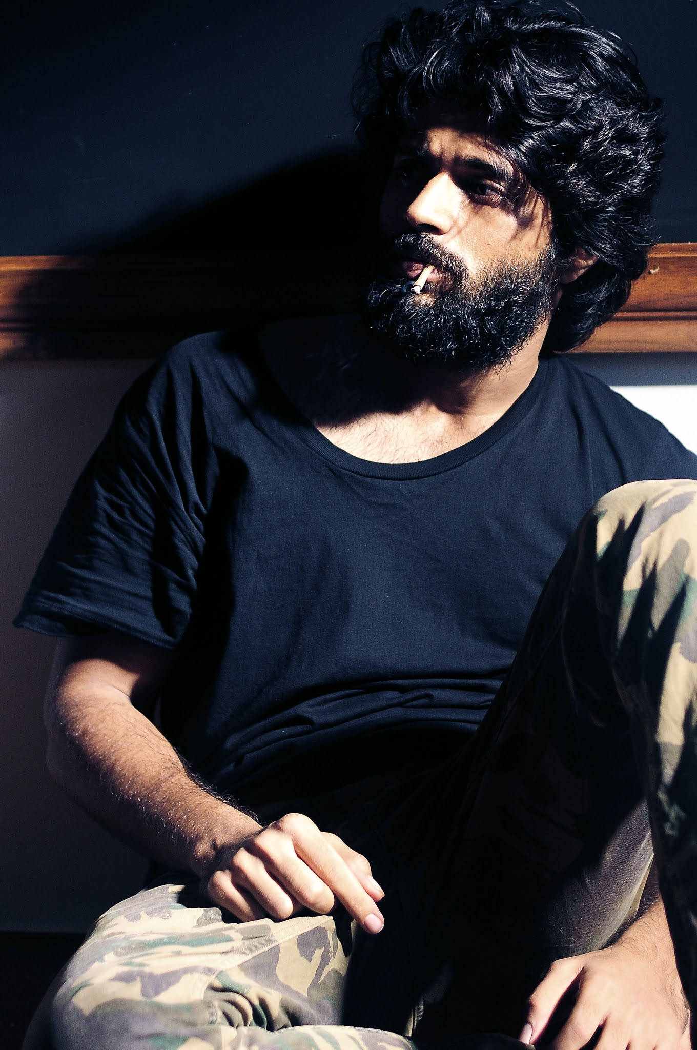 Arjun Reddy, bearded man, dark curly hair, Full HD Phone Wallpaper