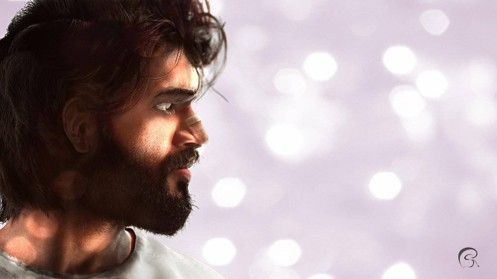 Arjun Reddy, dark hair, beard, Full HD Desktop Wallpaper