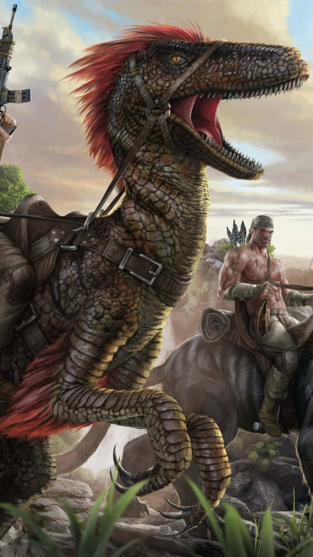 Ark Survival 4K, raptor, rocky jungle, SD Phone Wallpaper