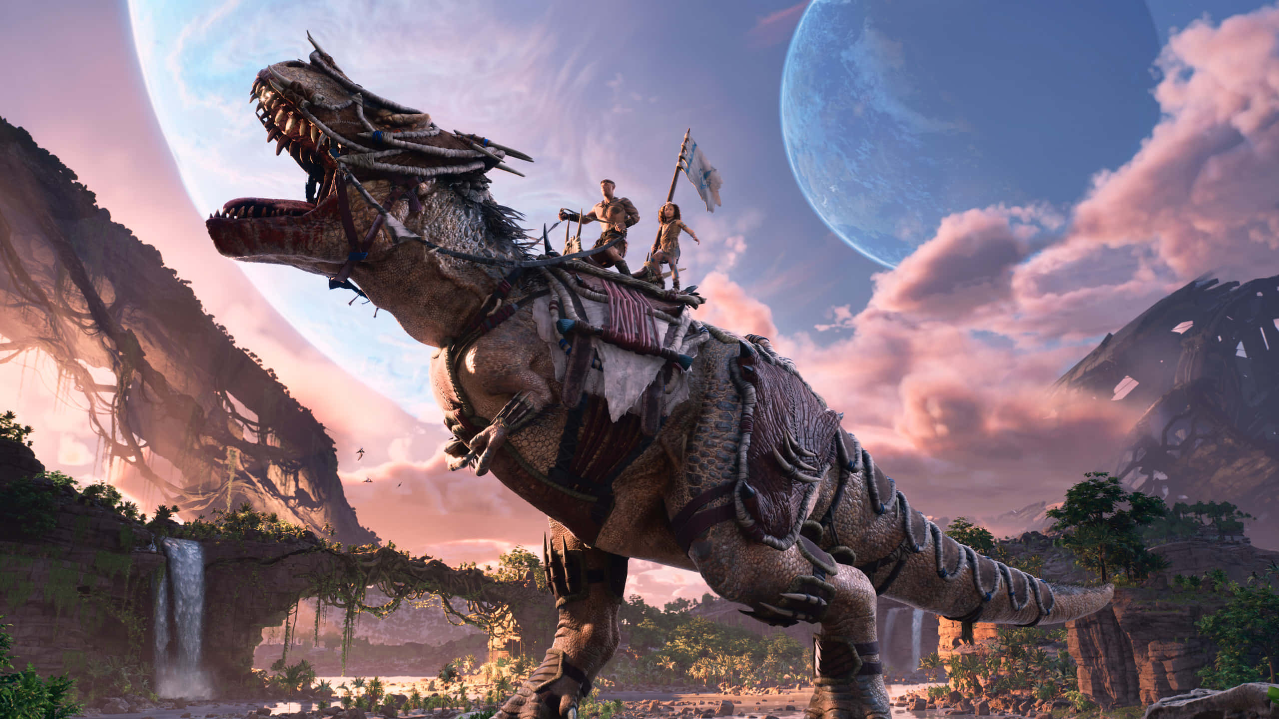 Ark Survival 4K, dinosaur, horse, 2K Desktop Wallpaper