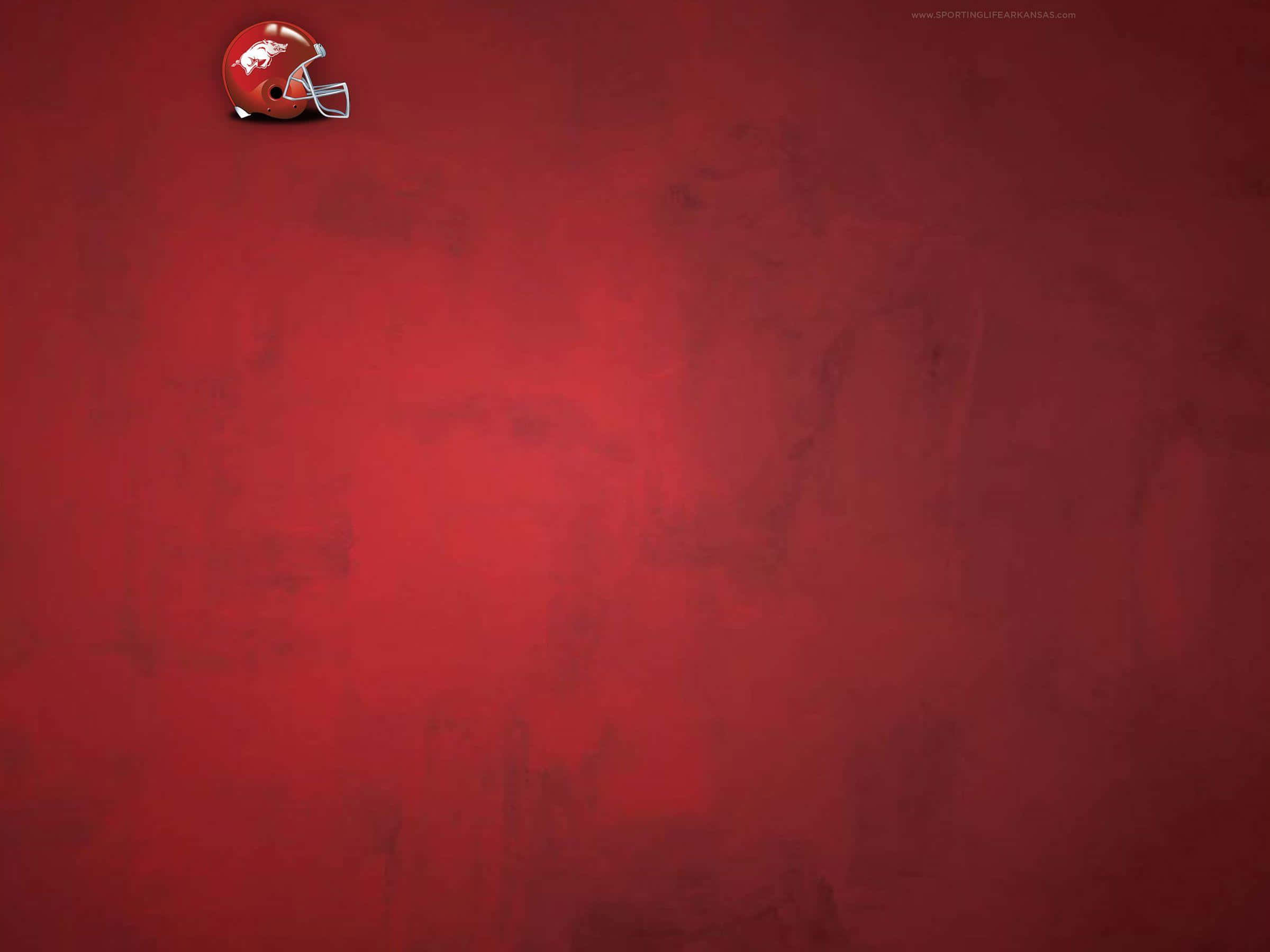 Arkansas Razorbacks, red football helmet, textured deep red background, Full HD Desktop Wallpaper