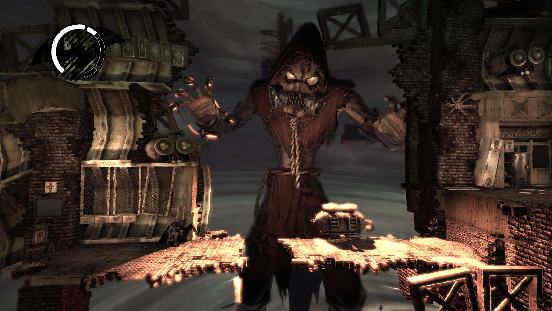 Arkham Asylum, night sky, hooded monster, Full HD Desktop Wallpaper