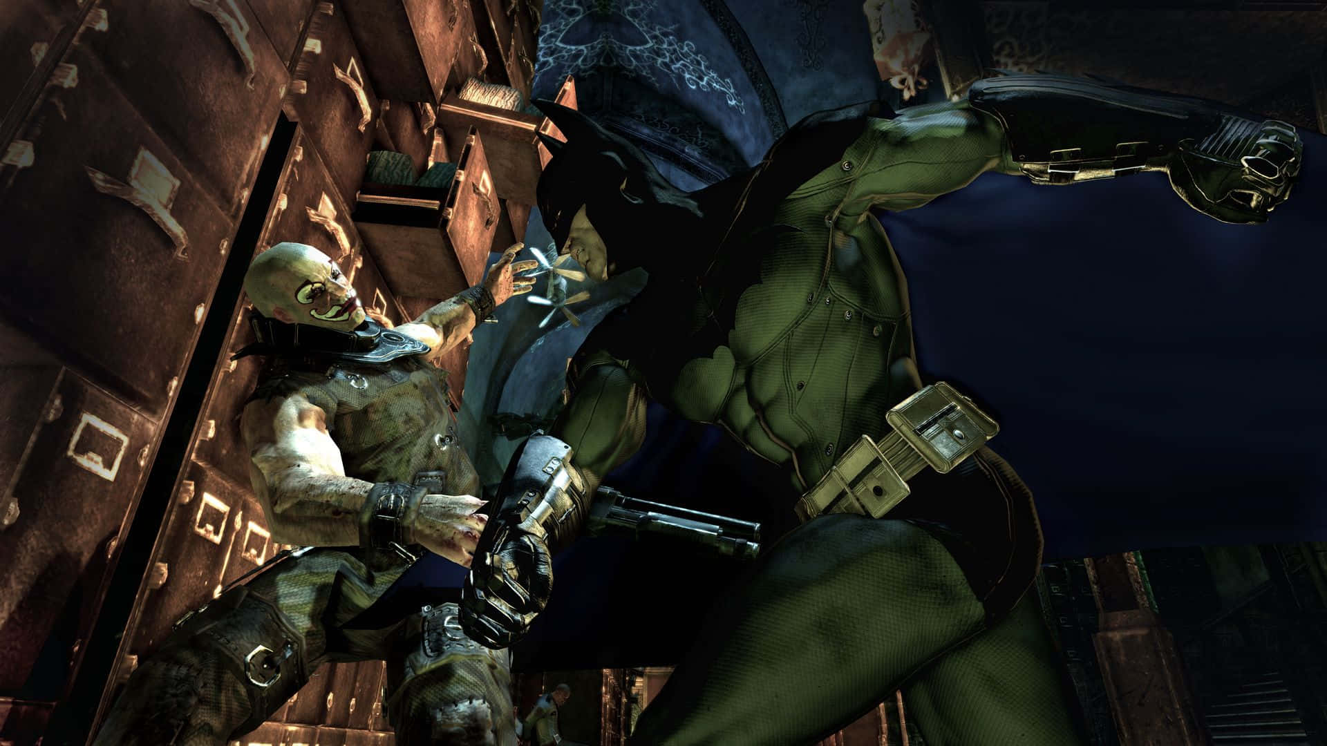 Arkham Asylum, warehouse, dimly lit, Full HD Desktop Wallpaper