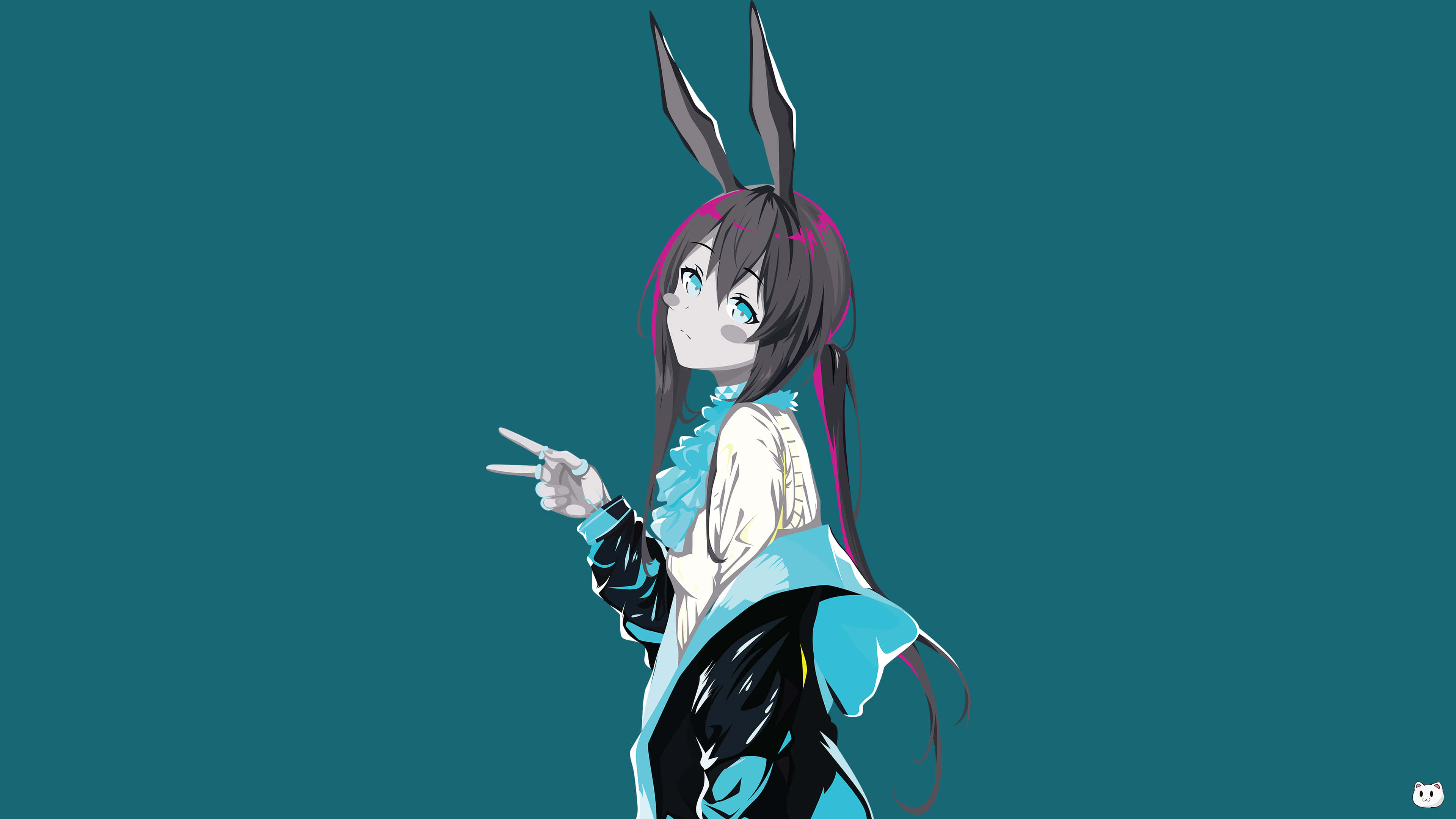 Arknights 4K, bunny ears, blue eyes, 4K Desktop Wallpaper