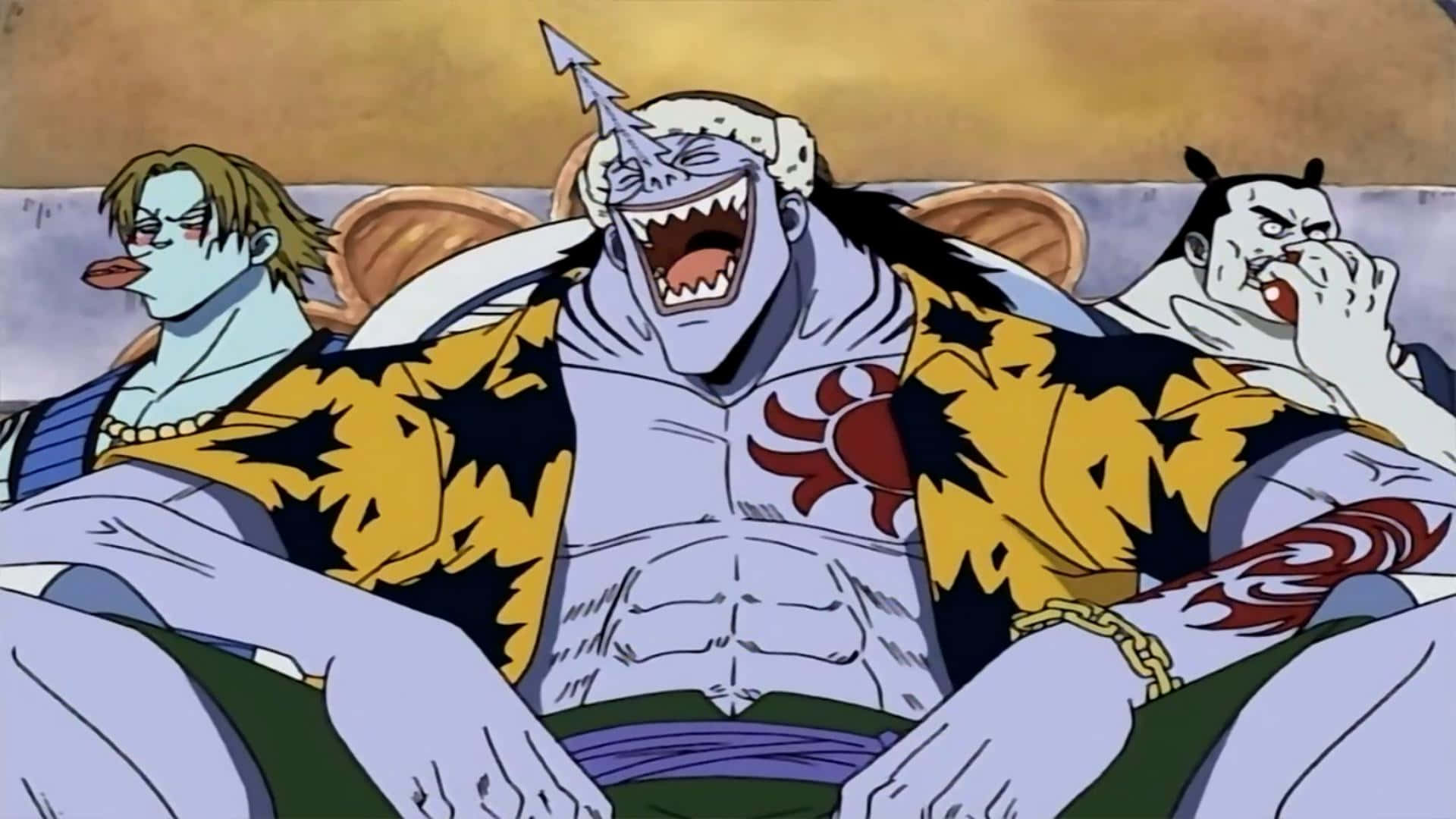 Arlong Park, anime pirates, horned headpiece, Full HD Desktop Wallpaper