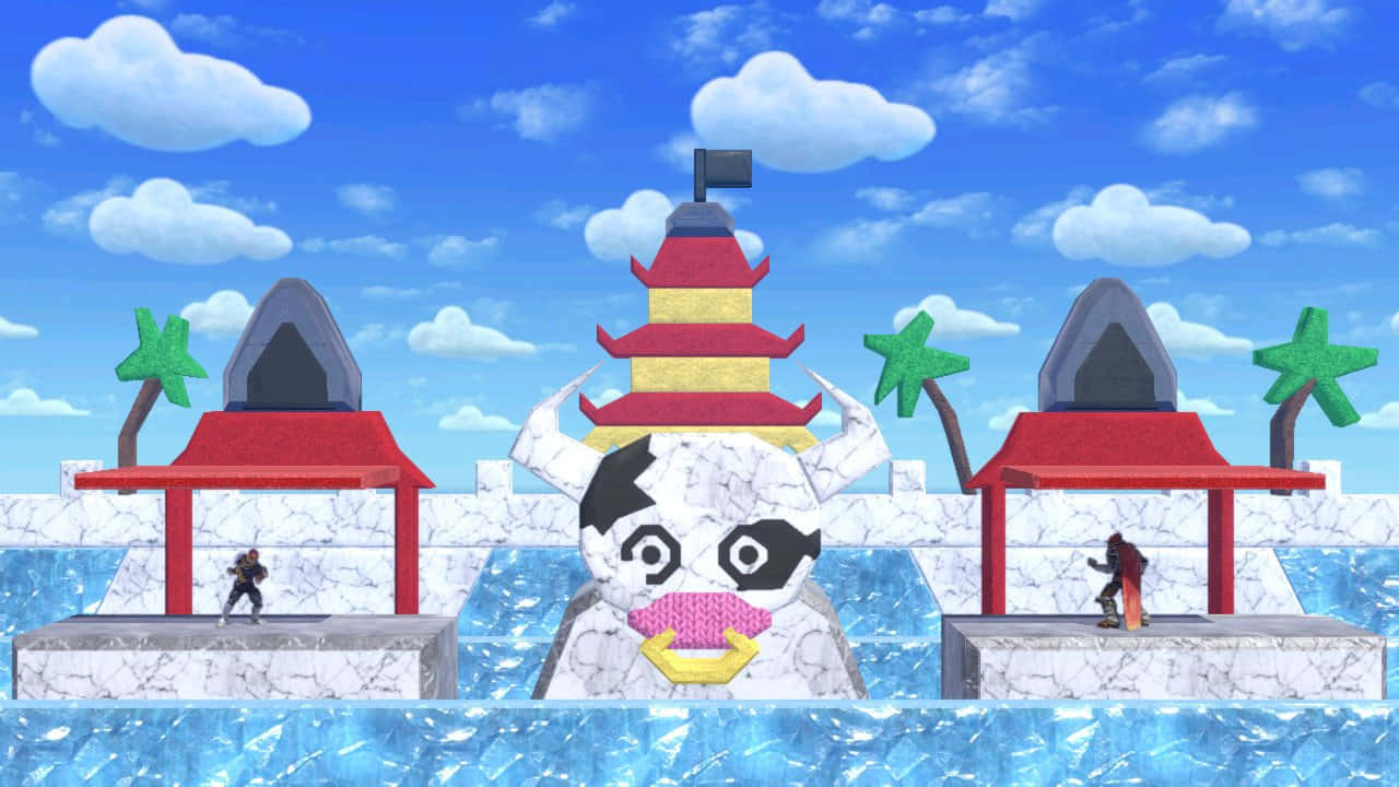 Arlong Park, ninja fighters, floating platforms, HD Desktop Wallpaper