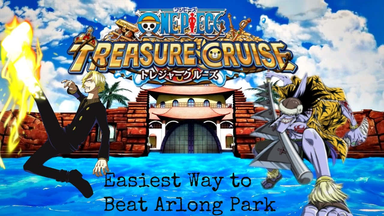 Arlong Park, treasure cruise ship logo, bright blue sky, HD Desktop Wallpaper