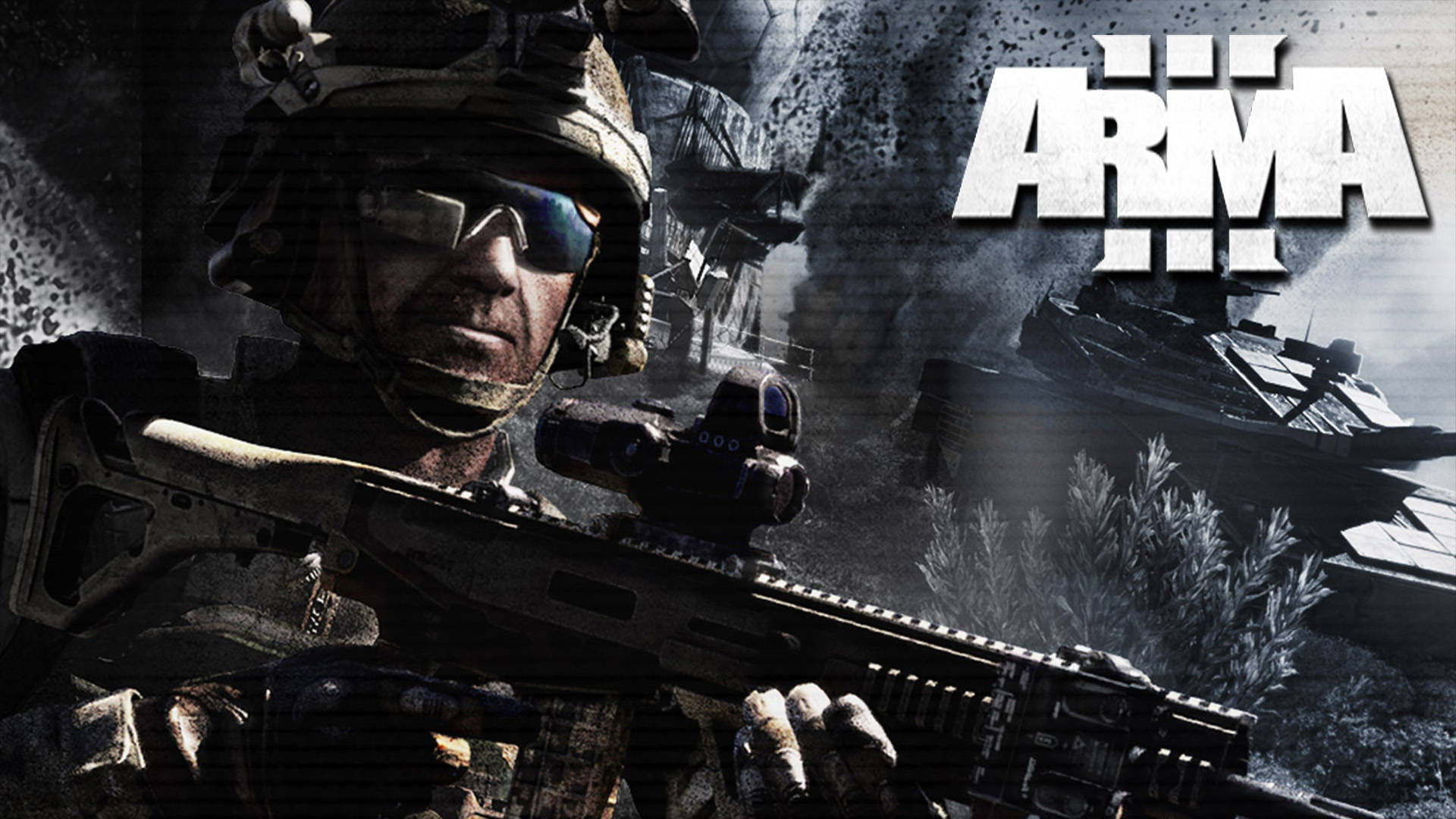 Arma 3, tactical gear, rifle, Full HD Desktop Wallpaper