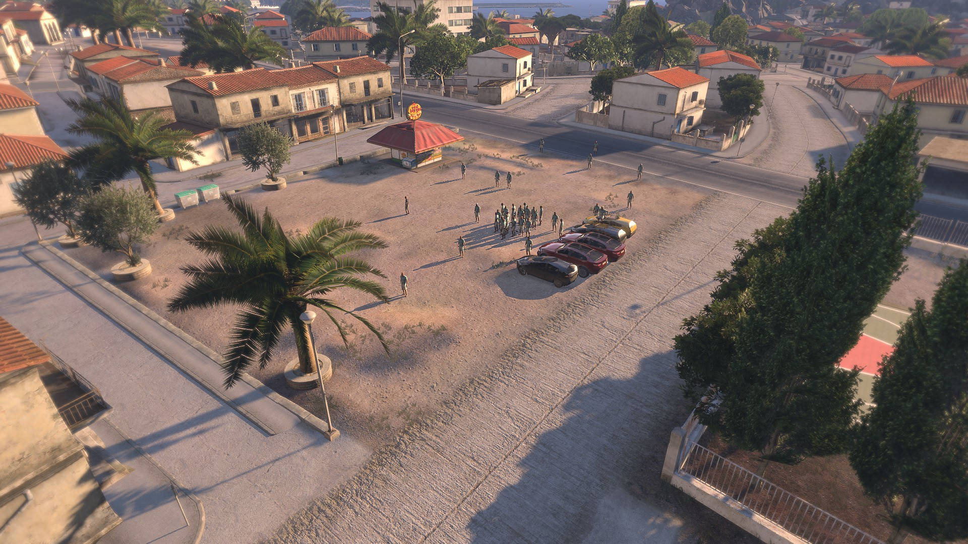 Arma 3, urban battlefield, Mediterranean town square, Full HD Desktop Wallpaper