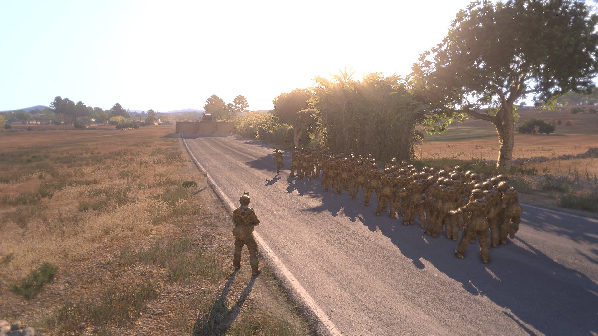Arma 3, soldier platoon, sunlit, Full HD Desktop Wallpaper