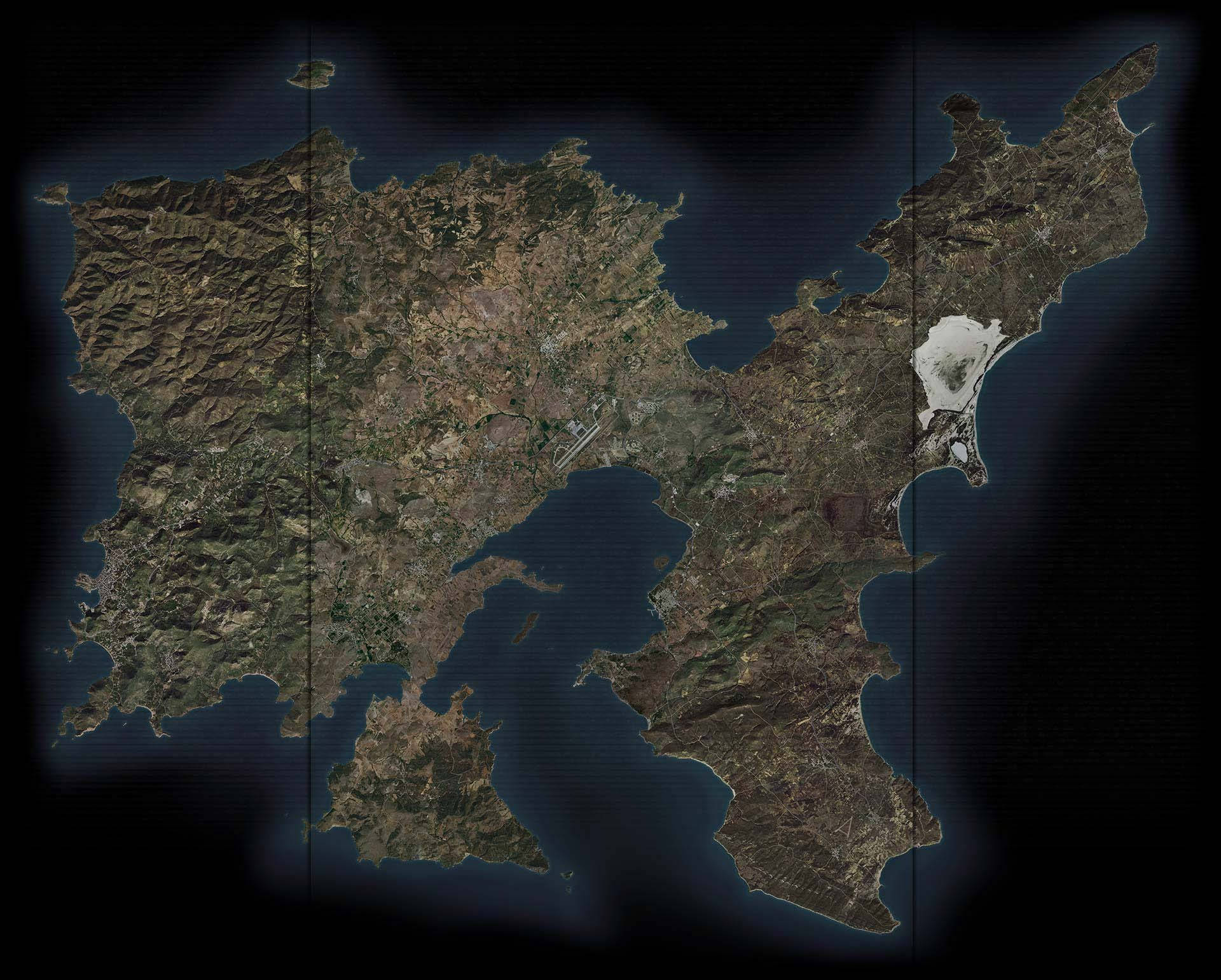 Arma 3, battlefield map, rugged coastal peninsula, Full HD Desktop Wallpaper