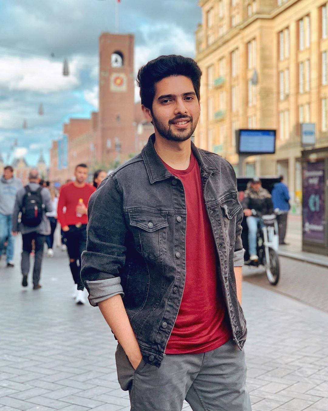 Armaan Malik, dark denim, denim jacket, HD Phone Wallpaper