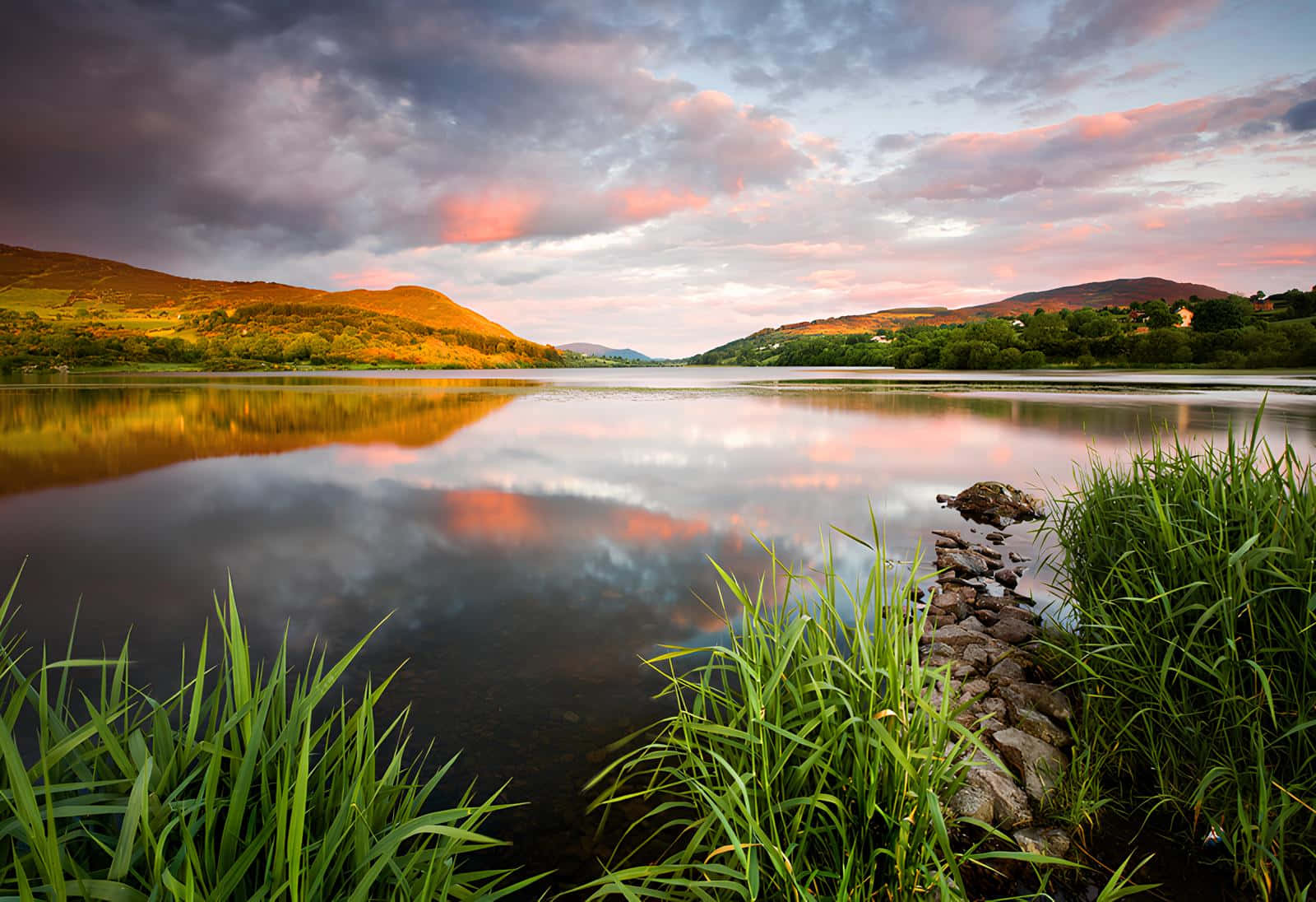 Armagh, serene lake, sunset, HD Desktop Wallpaper