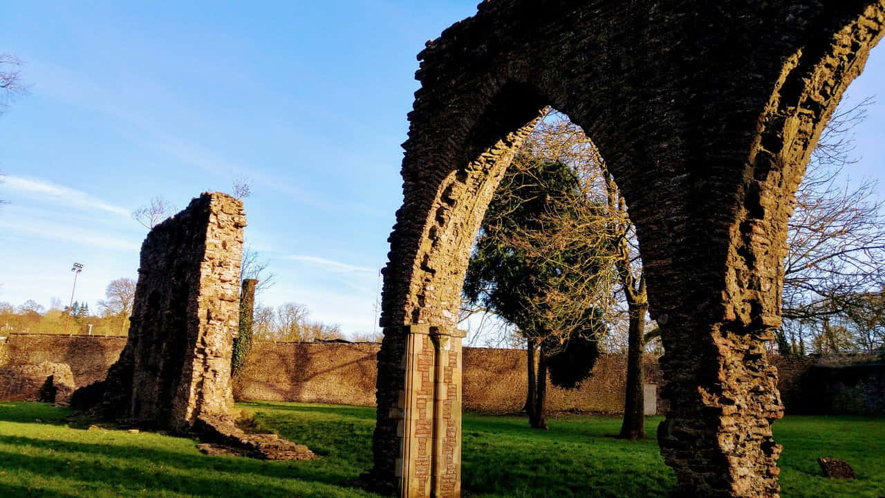 Armagh, arch ruins, sunny day, HD Desktop Wallpaper